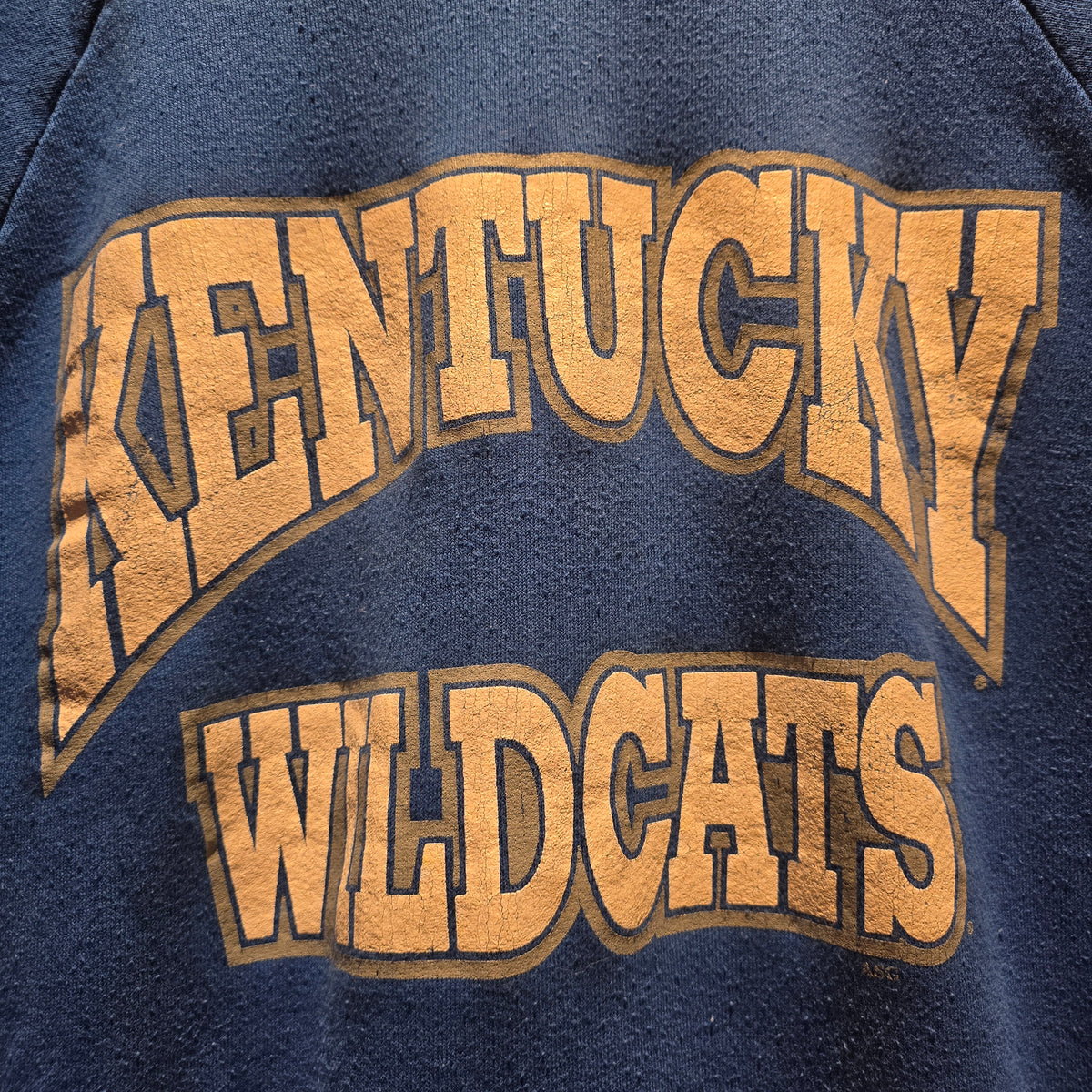 VTG 90's Kentucky Wildcats Blue Sweatshirt Spellout: Large