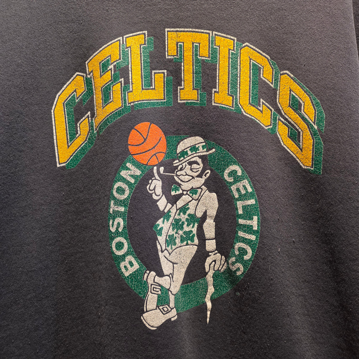 VTG 90's Boston Celtics NBA Navy Sweatshirt: XL