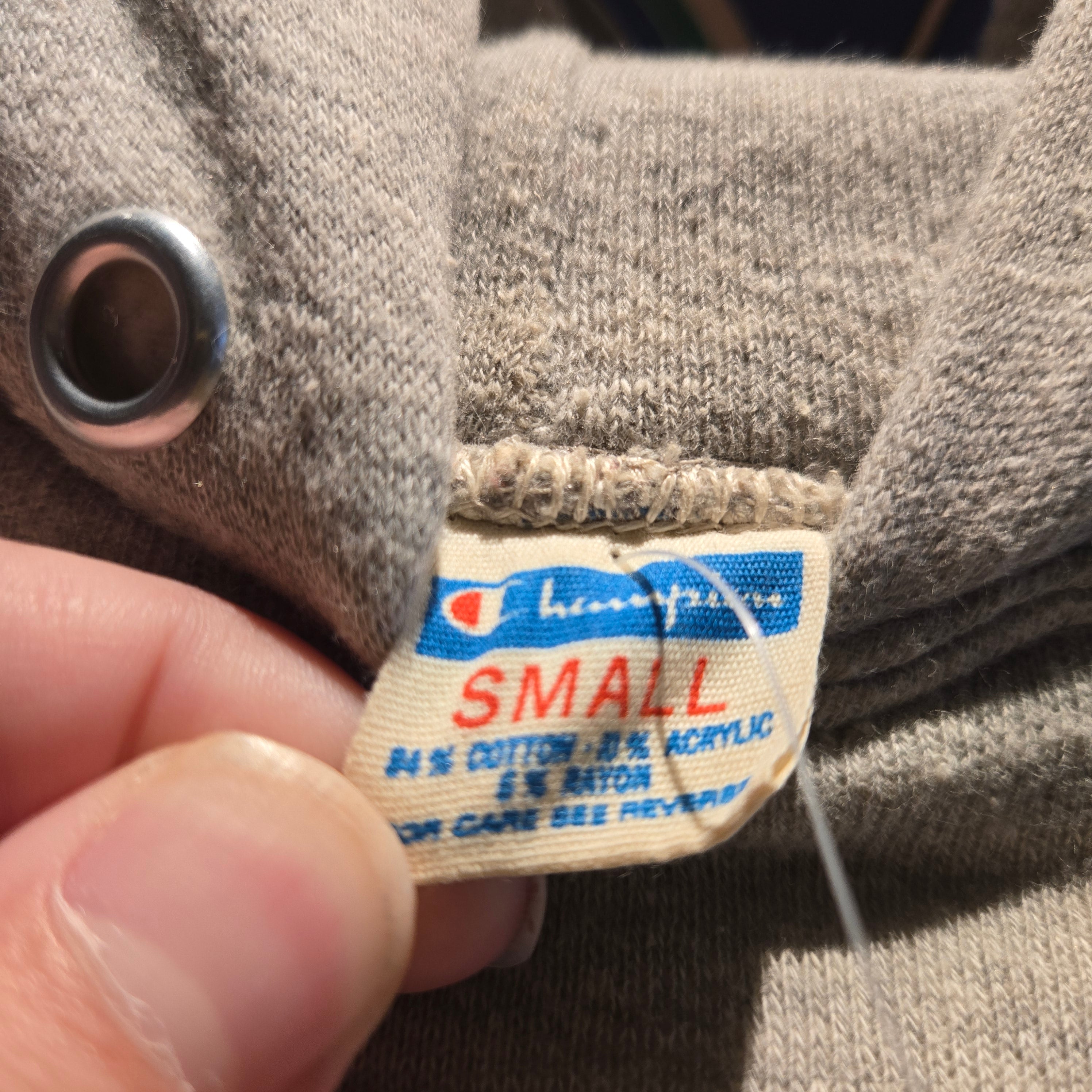 VTG 1970's Champion Indiana Hoosiers Gusset Blue Bar Sweatshirt Hoodie: Small