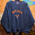 VTG 90'S Mickey Mouse Fleece Sweatshirt: Large