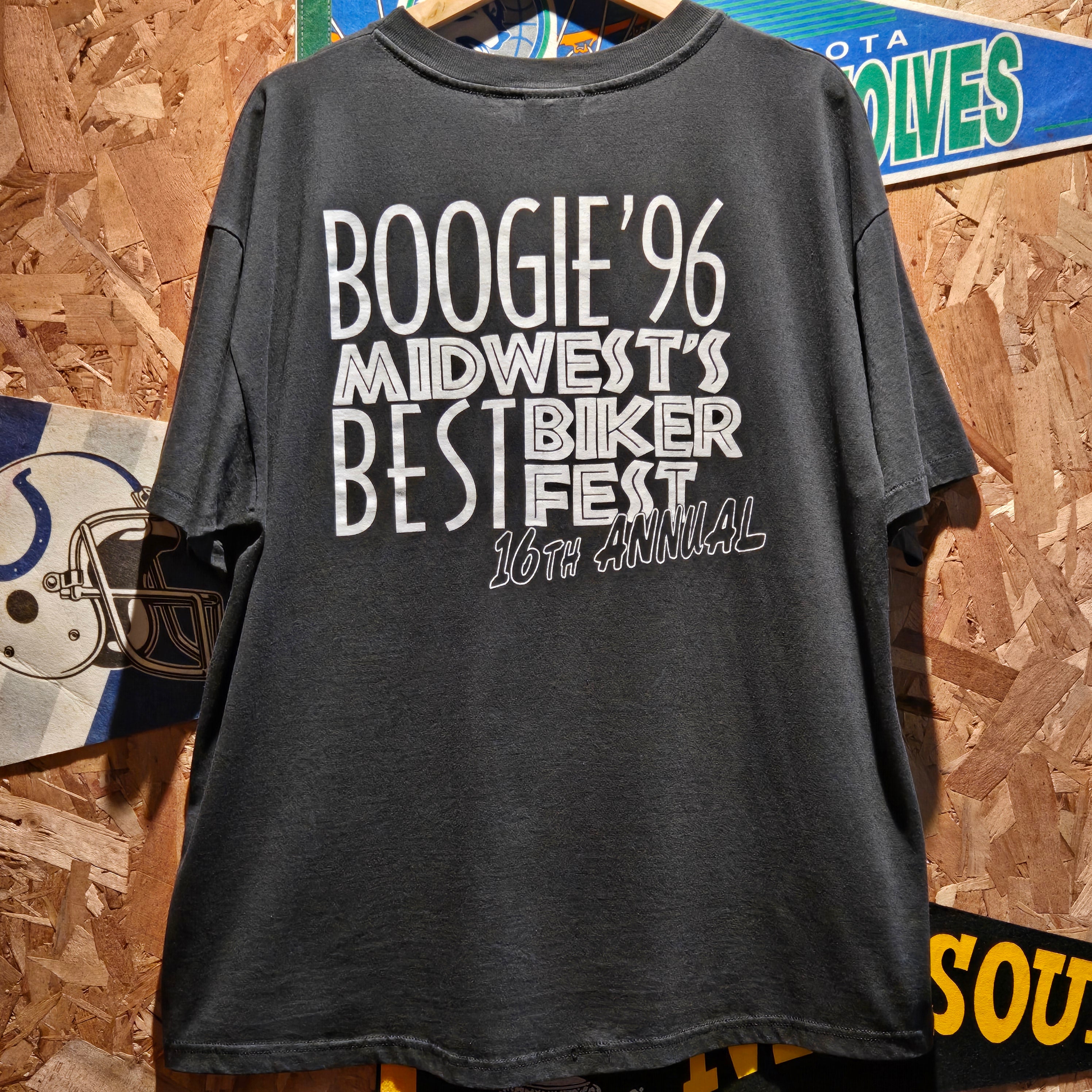 VTG 1996 16th Annual Boogie Survivor Black T-Shirt: XL