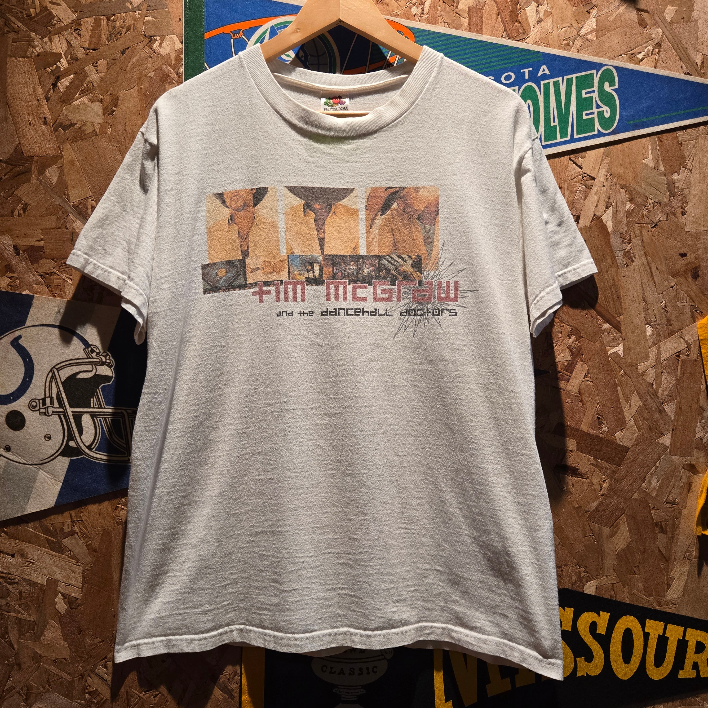 VTG 2003 Tim McGraw And The Dancehall Doctors Tour T-Shirt White: Large