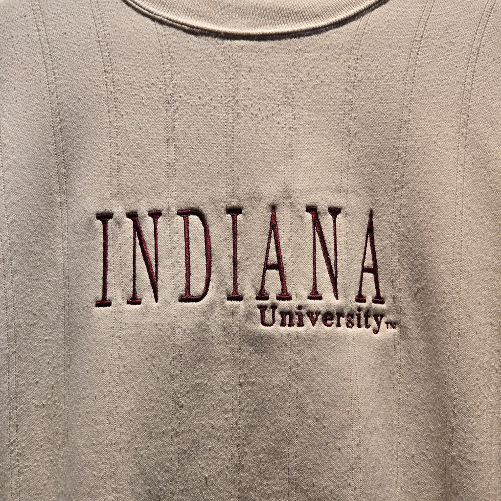 VTG Indiana Hoosiers University Benchmark Cream Sweatshirt: Large