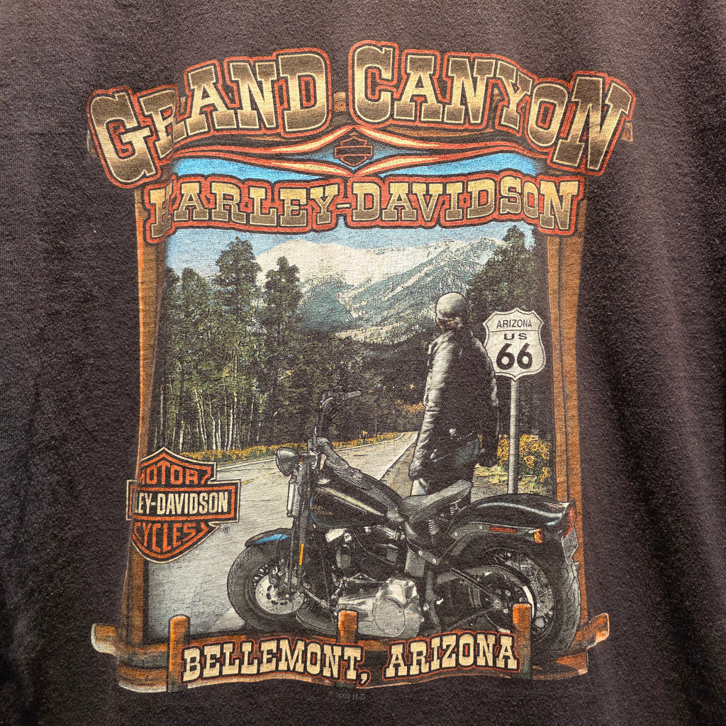 2009 Harley Davidson Black Short Sleeve T-Shirt Grand Canyon Arizona: XL