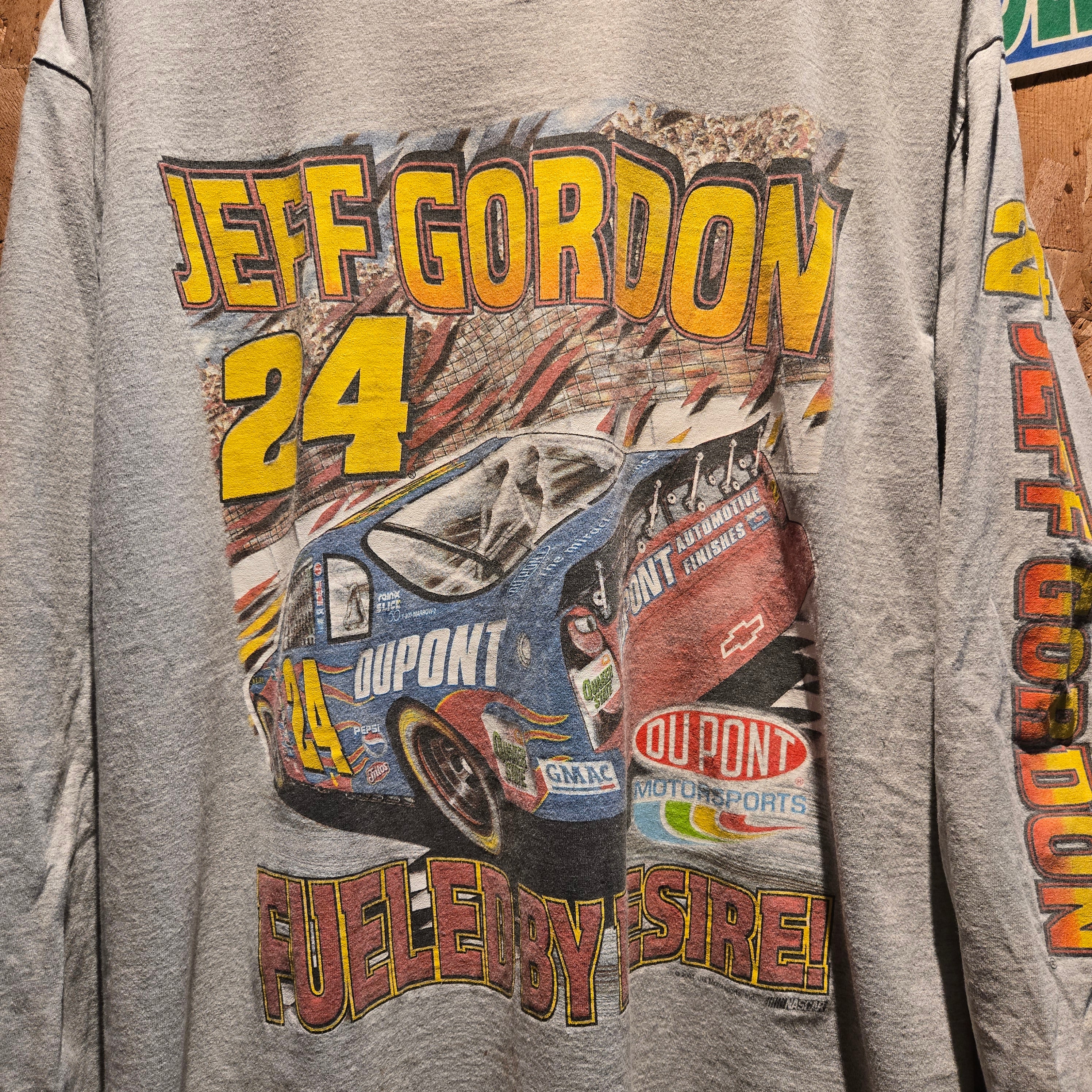 VTG 2001 Jeff Gordon Long Sleeve Graphic Competitors View T-Shirt: XL