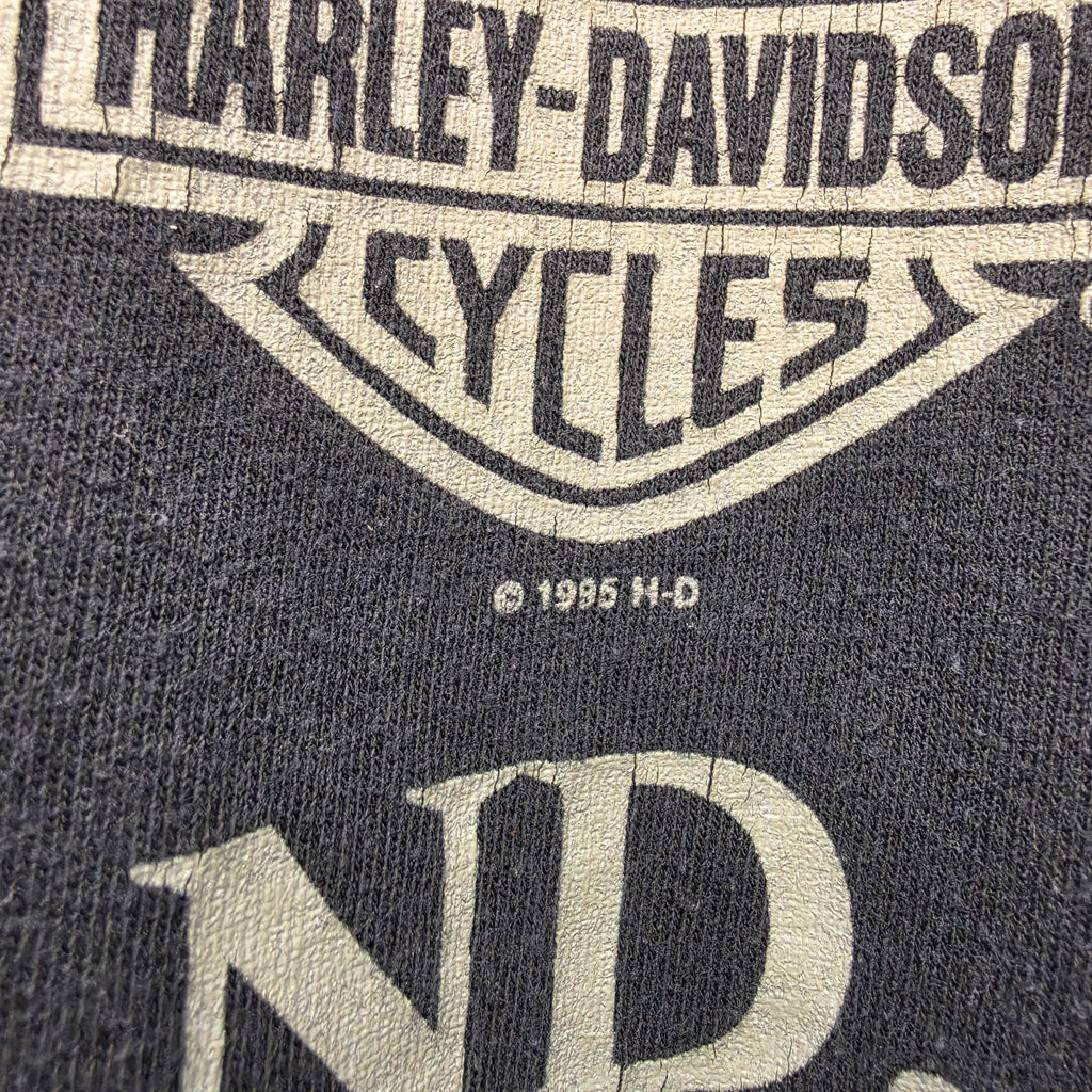 VTG 1995 Harley Davidson Single Stitch Engine Evolution Black T-Shirt: XL