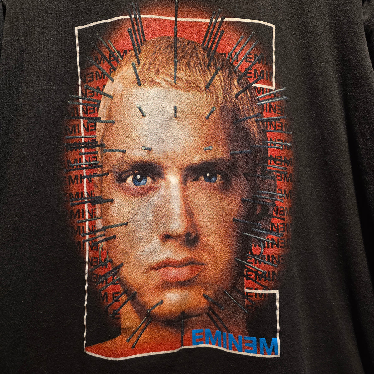Y2K Rocky Road Eminem Black Rap T-Shirt Double Sided: XXL
