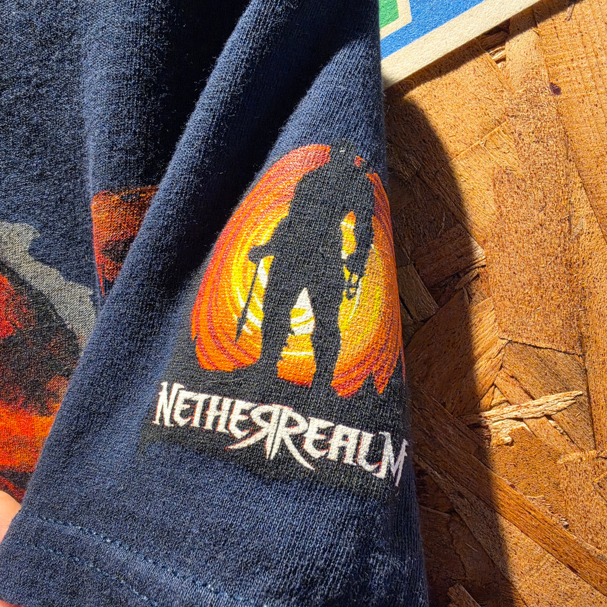 2011 Mortal Kombat Finish Him Fatility Double-Sided Navy T-Shirt: Small