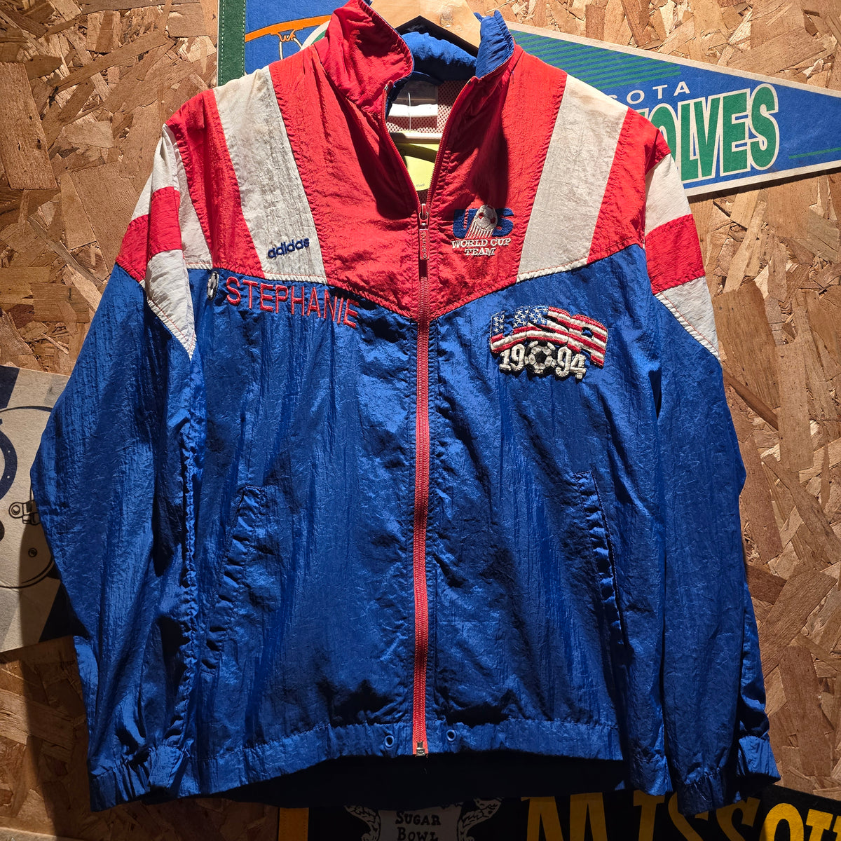 VTG 1994 Adidas USA Olympic Team Windbreaker Jacket: Large