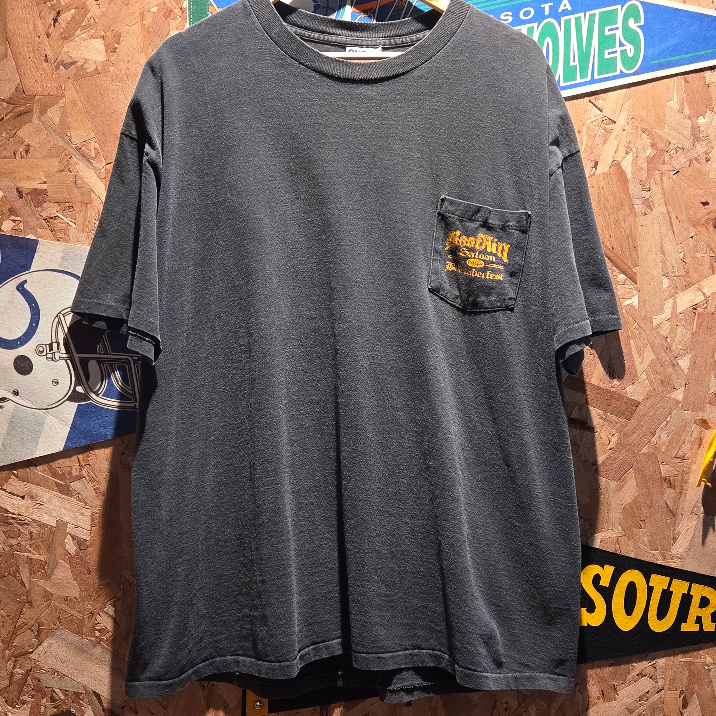 VTG 1994 BootHill Saloon Biketoberfest Black T-Shirt: 2XL