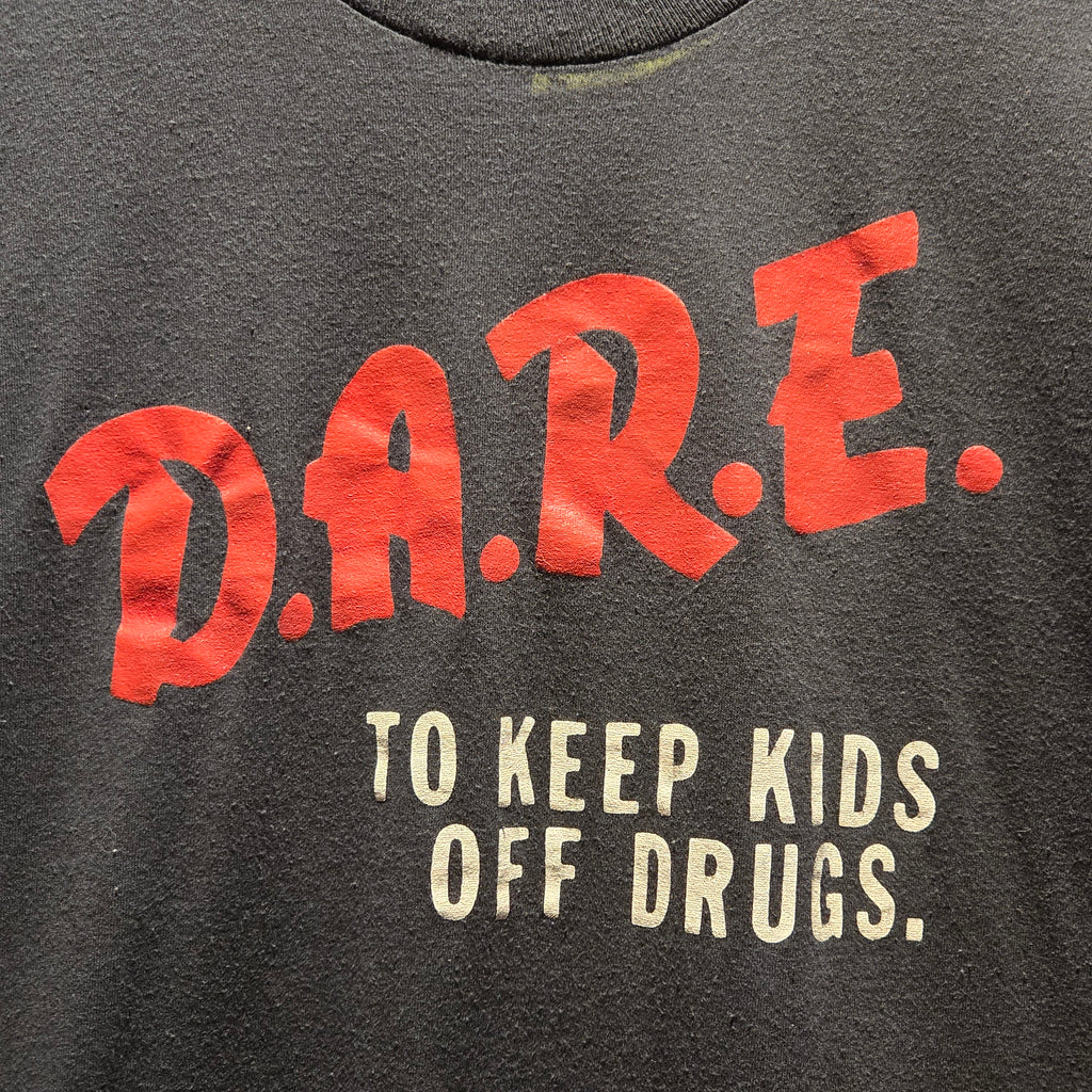 VTG D.A.R.E To Keep Kids Off Drugs Black T-Shirt Single Stitch: Medium