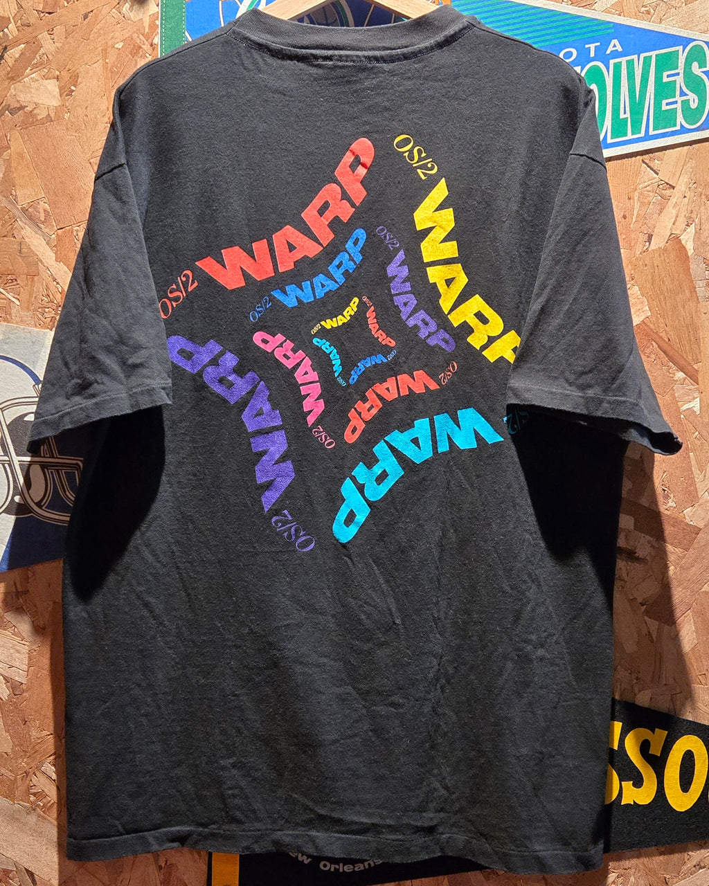 VTG Warp IBM Software Black T-shirt "I've Just Been Warped": XL