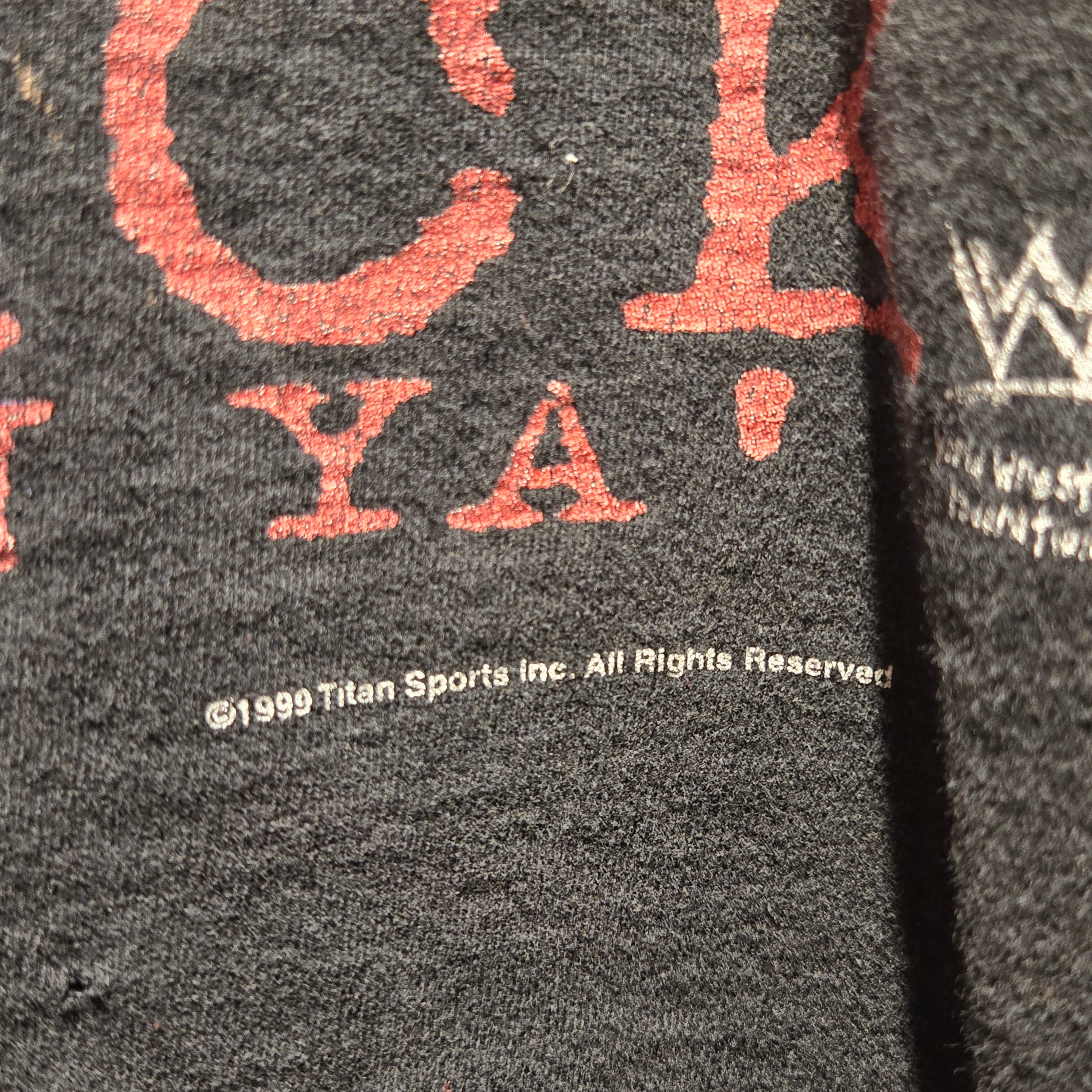VTG 1999 The Rock Layin' The Smack Down On Ya Black T-Shirt: M