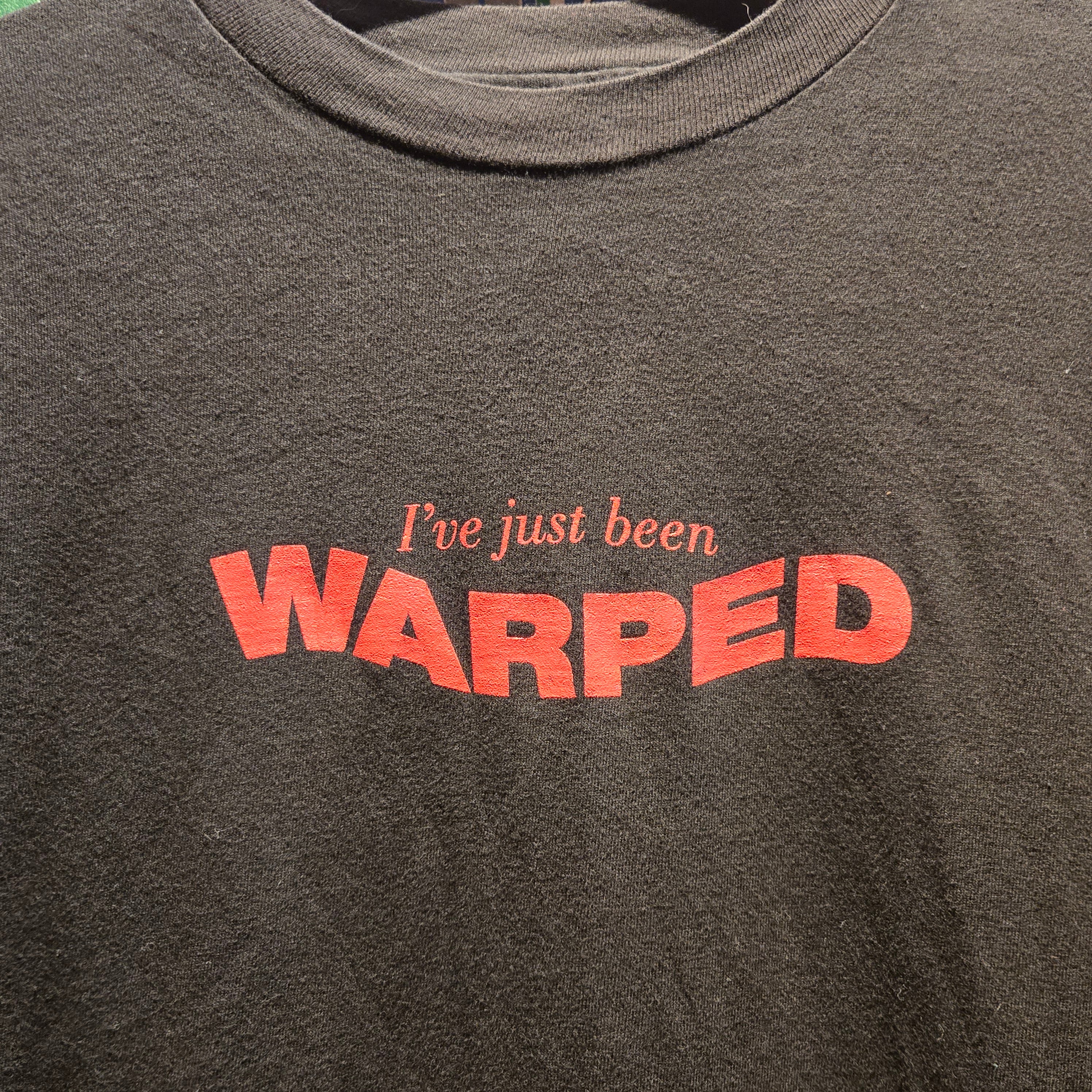 VTG Warp IBM Software Black T-shirt "I've Just Been Warped": XL