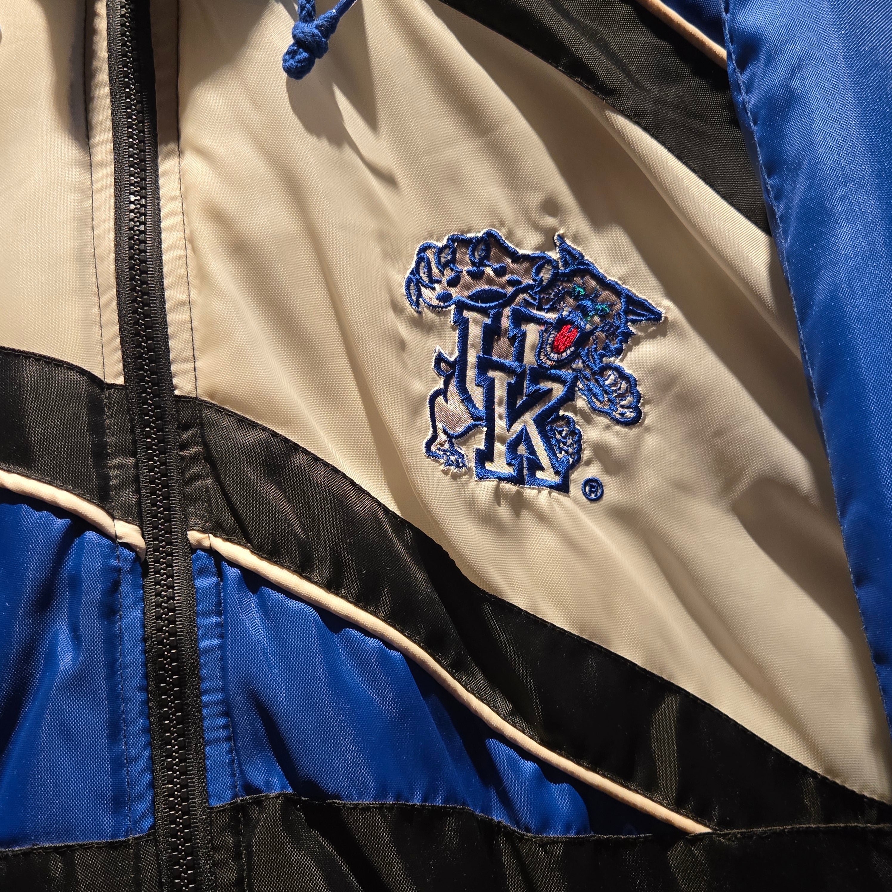 VTG Kentucky Wildcats Hooded Puffer Jacket Fans Gear: Large