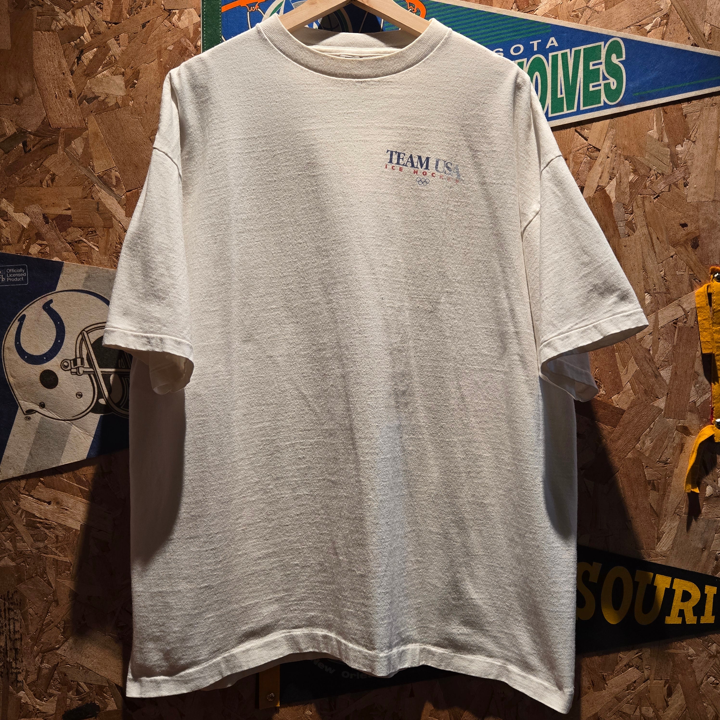 Vintage 90's The Aussie Company Thick Cotton USA Olympic Team T-Shirt Hockey: XL
