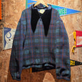 VTG POLO Ralph Lauren GOLF Plaid Reversible Windbreaker & Fleece Jacket: XL