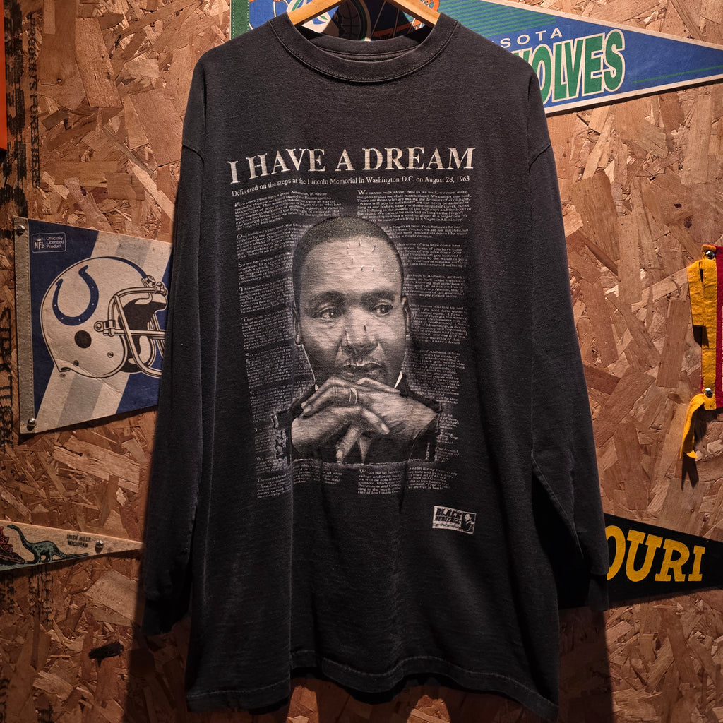 VTG Y2K Black Heritage Martin Luther King MLK I Have A Dream Shirt: XL