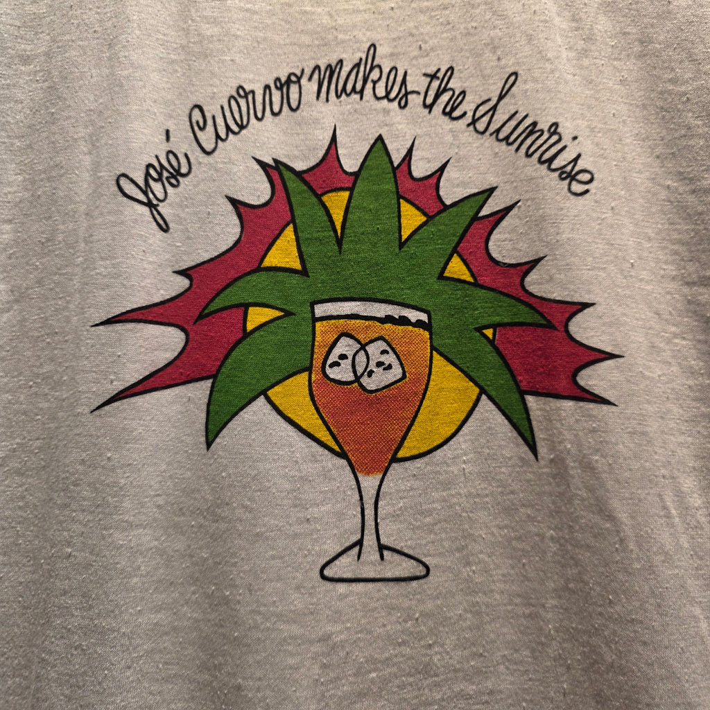 VTG 1974 Jose Cuervo White Graphic T-Shirt: Large