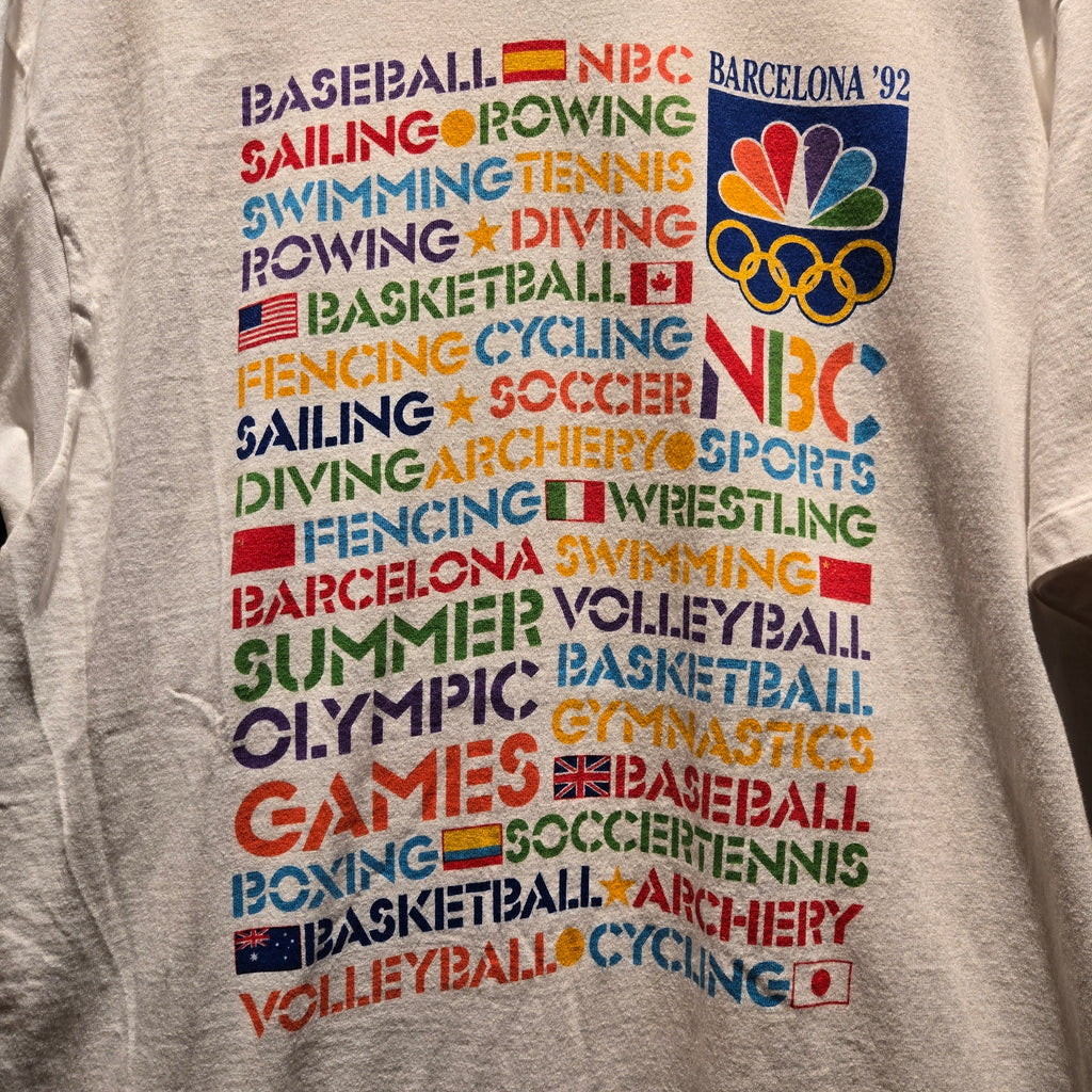 VTG 1992 Barcelona Olympics Graphic T-Shirt Made In USA: XL