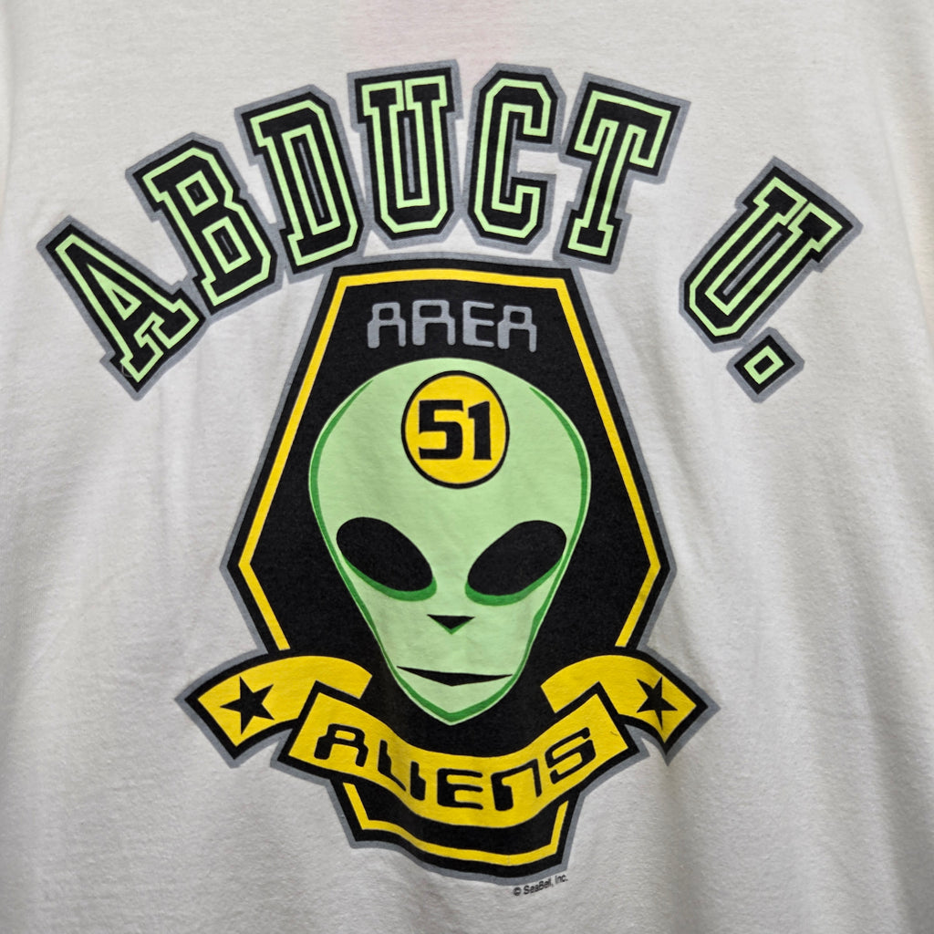VTG Abduct U Area 51 Graphic Alien T-Shirt: XXL