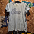 VTG 80's Chicago Band Light Blue T-Shirt: Small