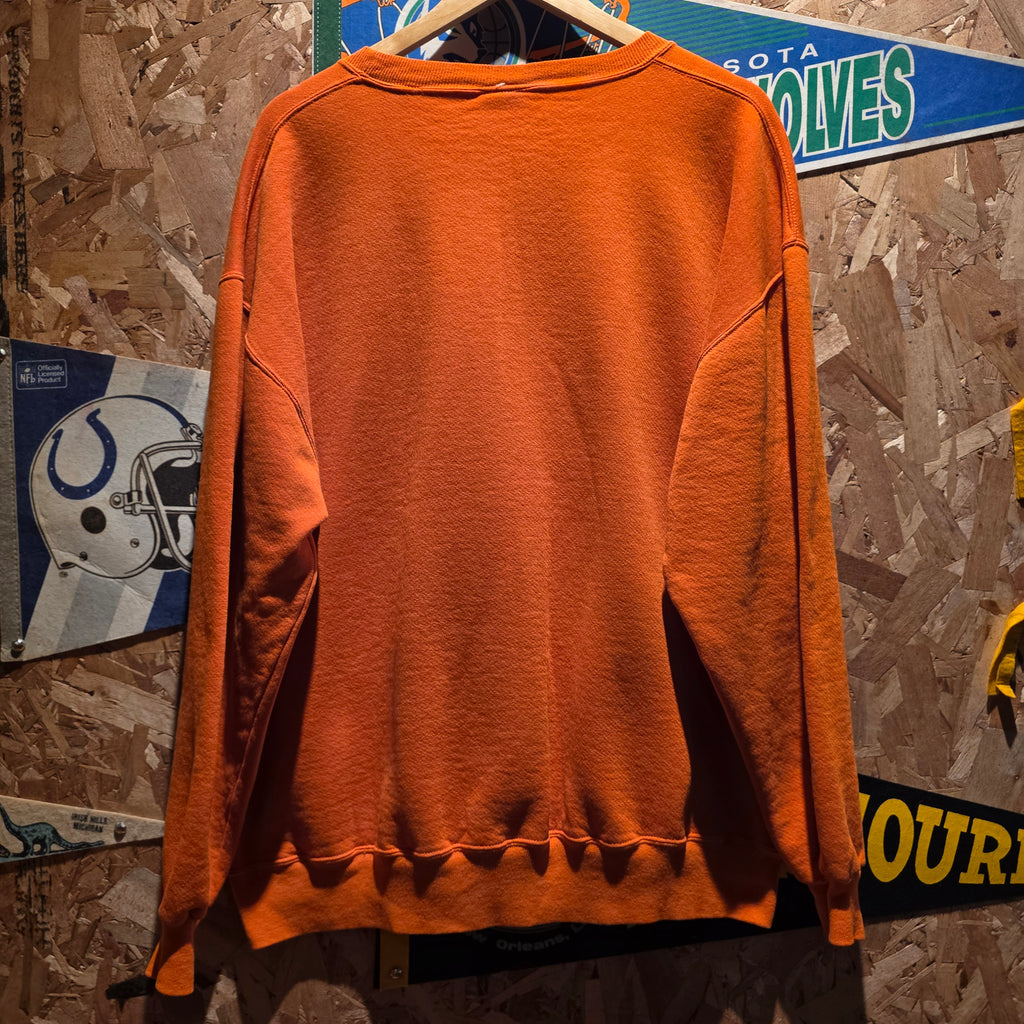VTG Russell Illinois University Illini Orange Sweatshirt: XL
