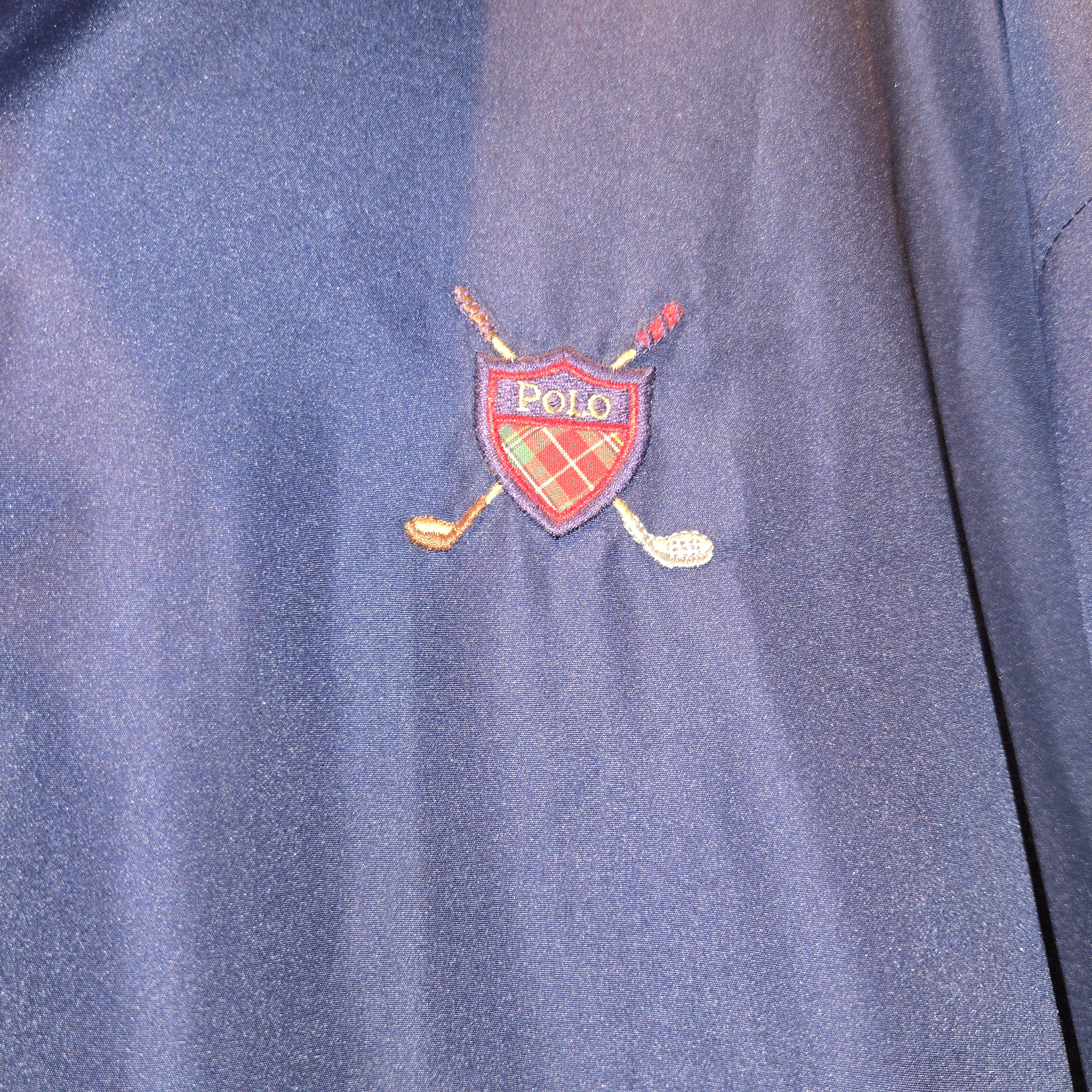 VTG POLO Ralph Lauren GOLF Plaid Reversible Windbreaker & Fleece Jacket: XL