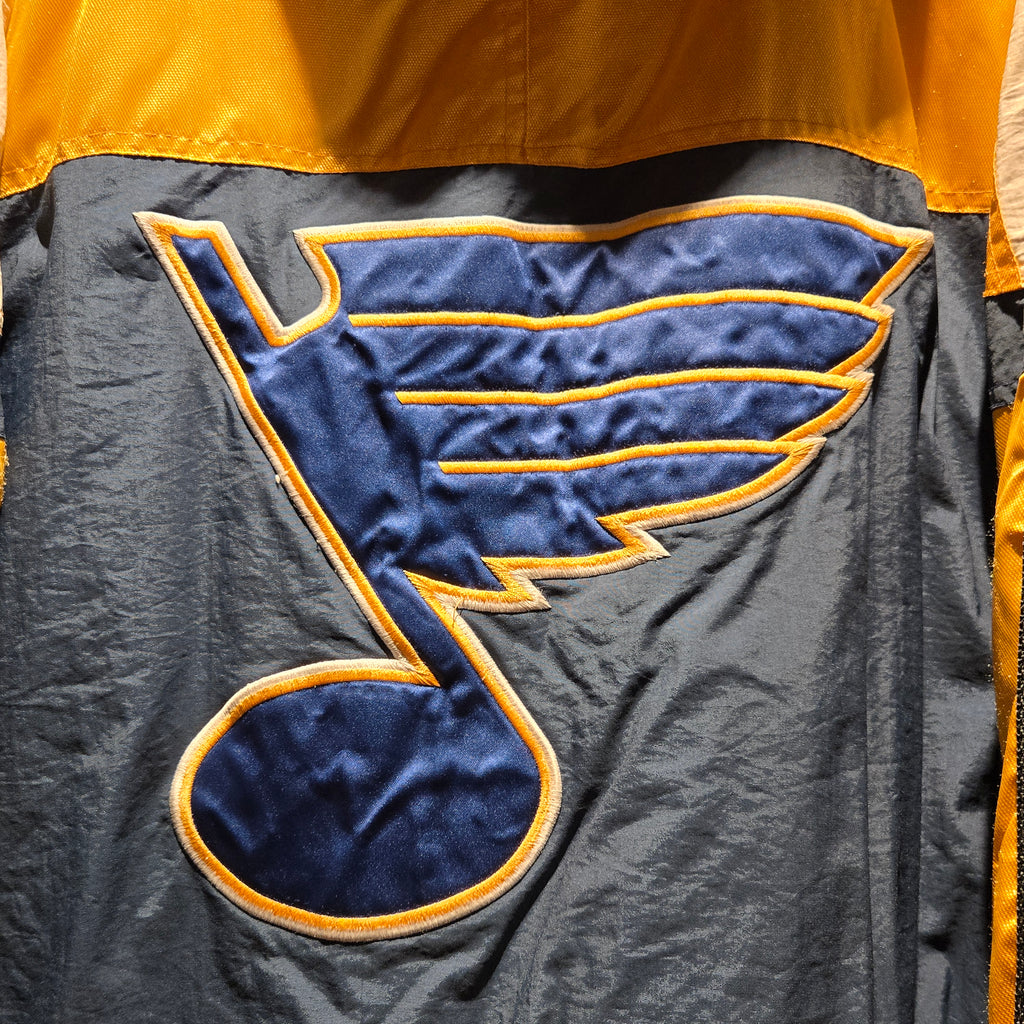 VTG Starter St. Louis Blues NHL Hoodie Puffer Jacket: Large