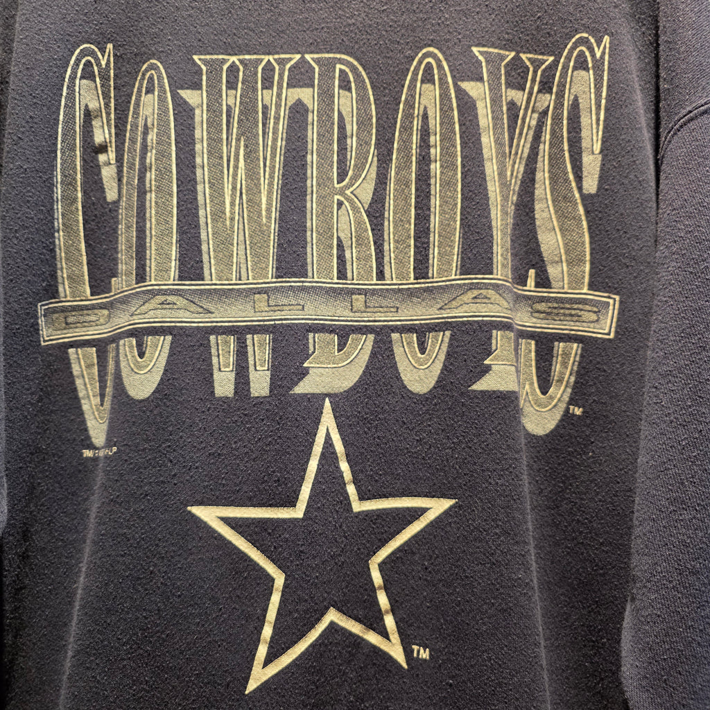 VTG 1993 Dallas Cowboys NFL Navy Sweatshirt Tultex: Large