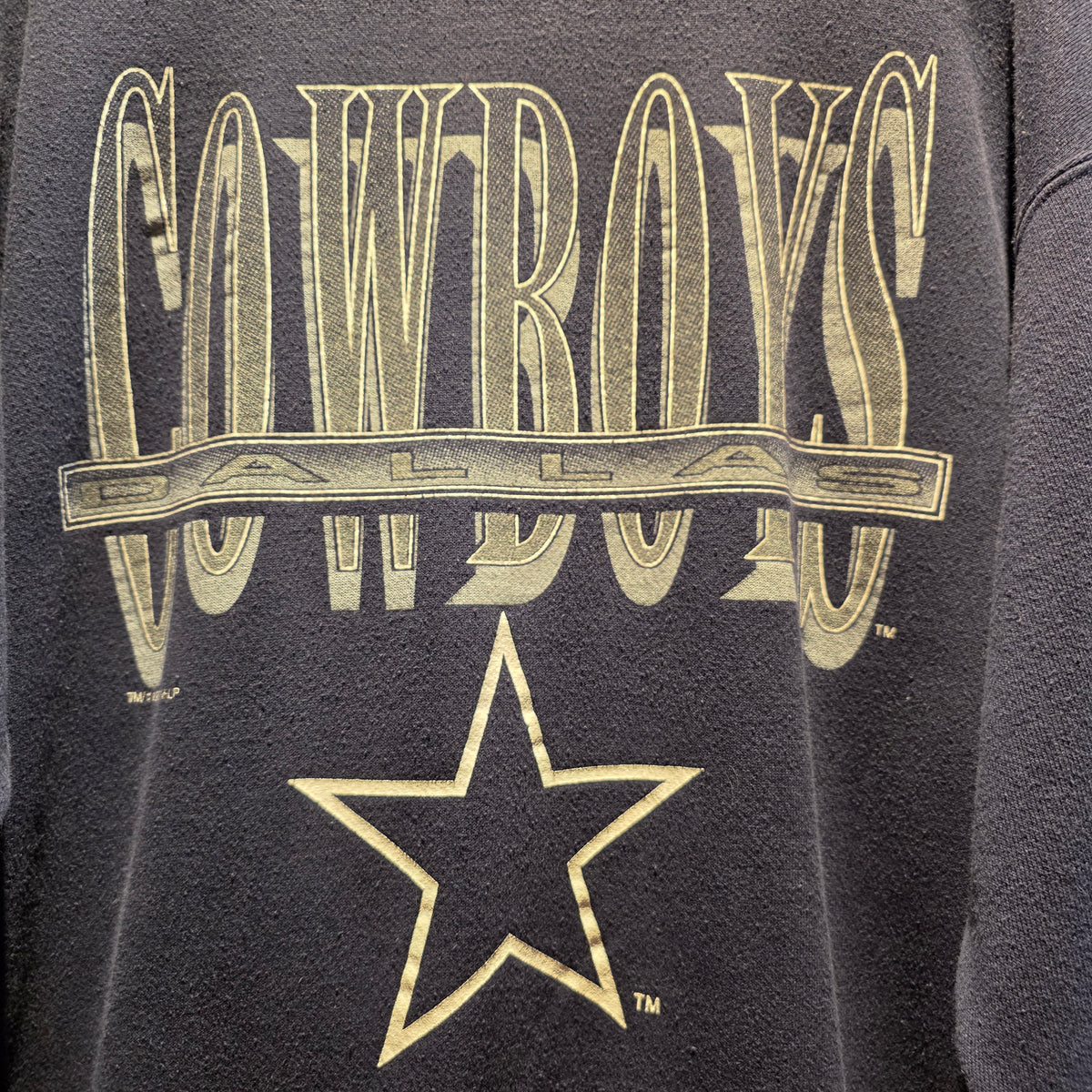 VTG 1993 Dallas Cowboys NFL Navy Sweatshirt Tultex: Large