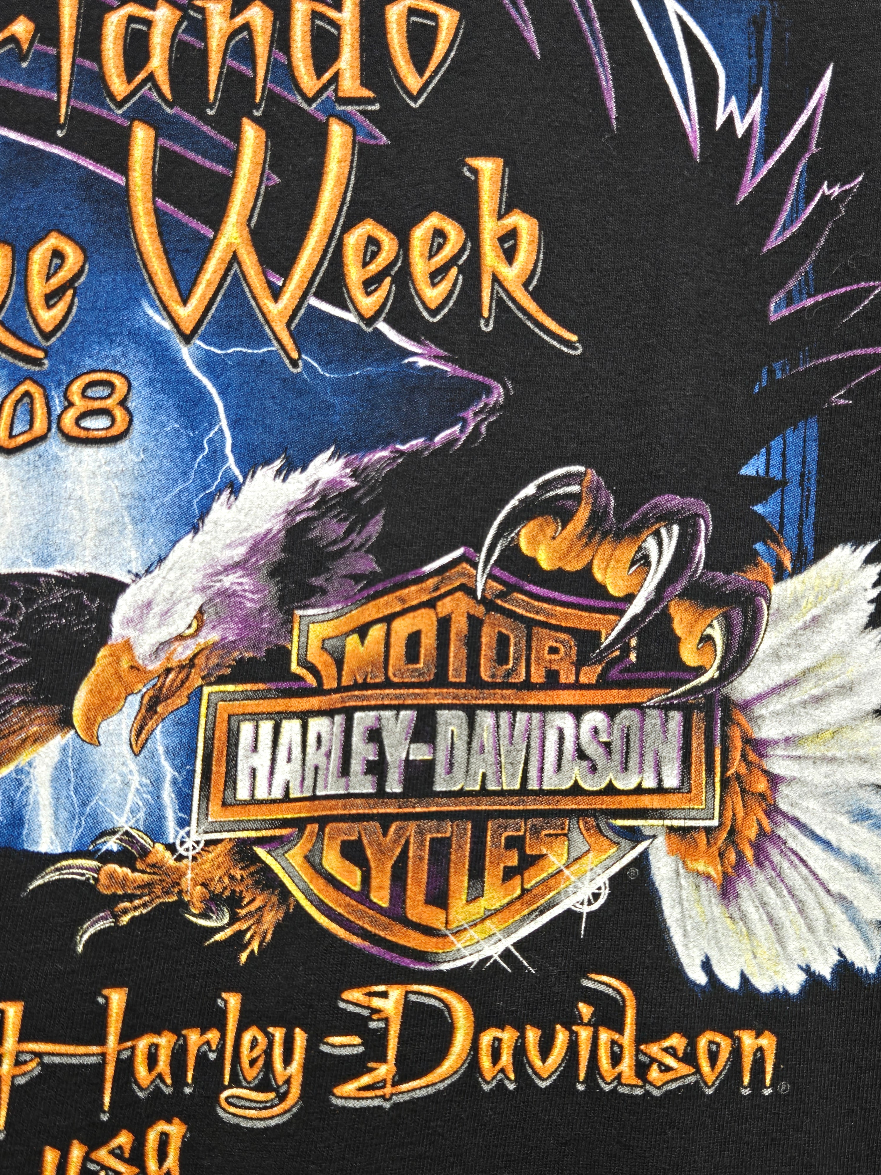 2008 Harley Davidson Bike Week Orlando Florida Egale Black: XL