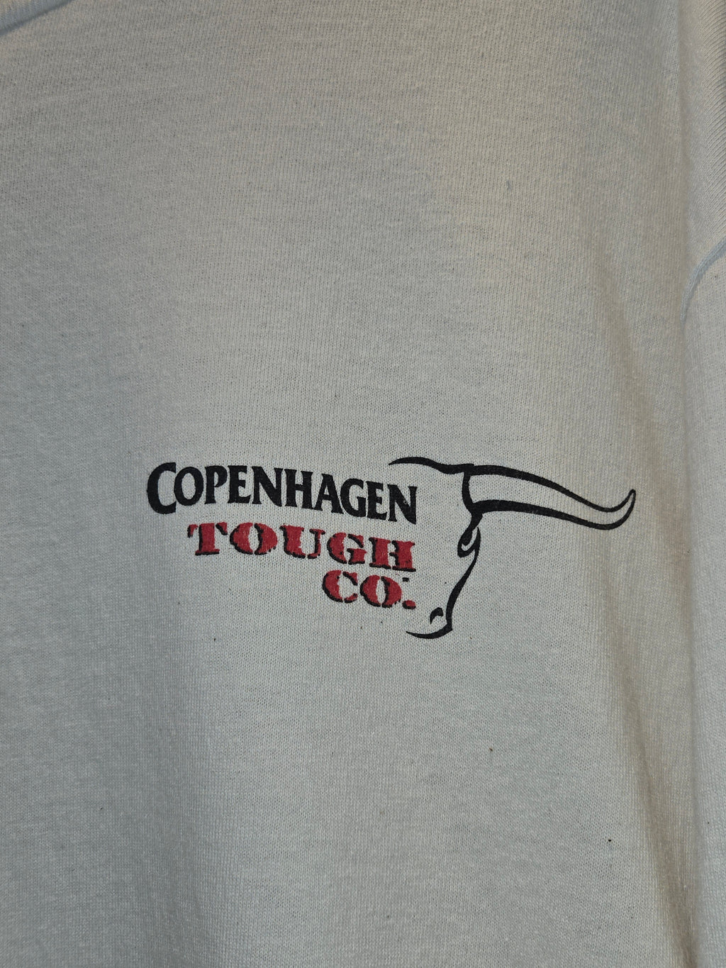 VTG Copenhagen Tough Co. White Graphic T-Shirt :XL Single Stitch