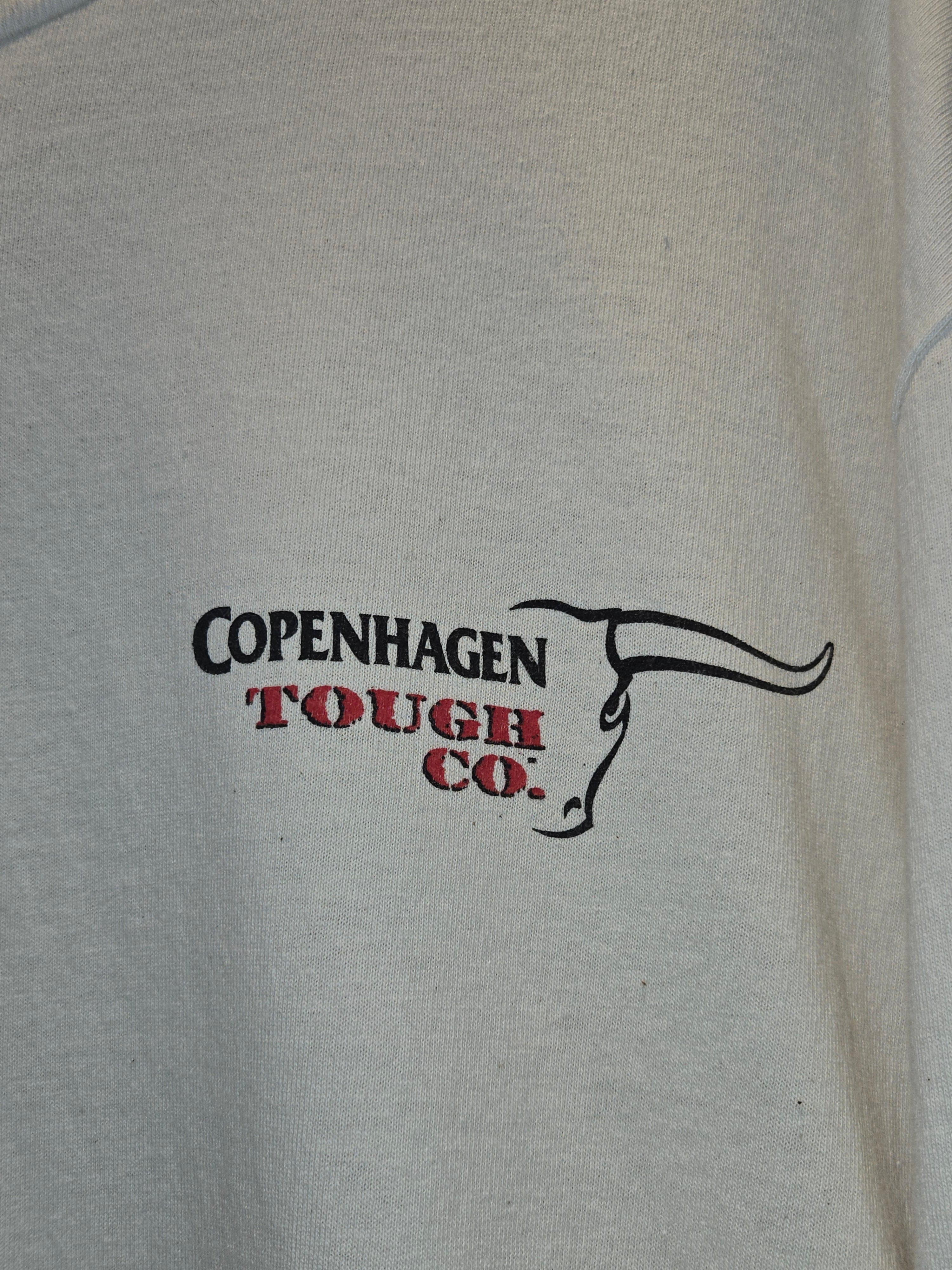 VTG Copenhagen Tough Co. White Graphic T-Shirt :XL Single Stitch
