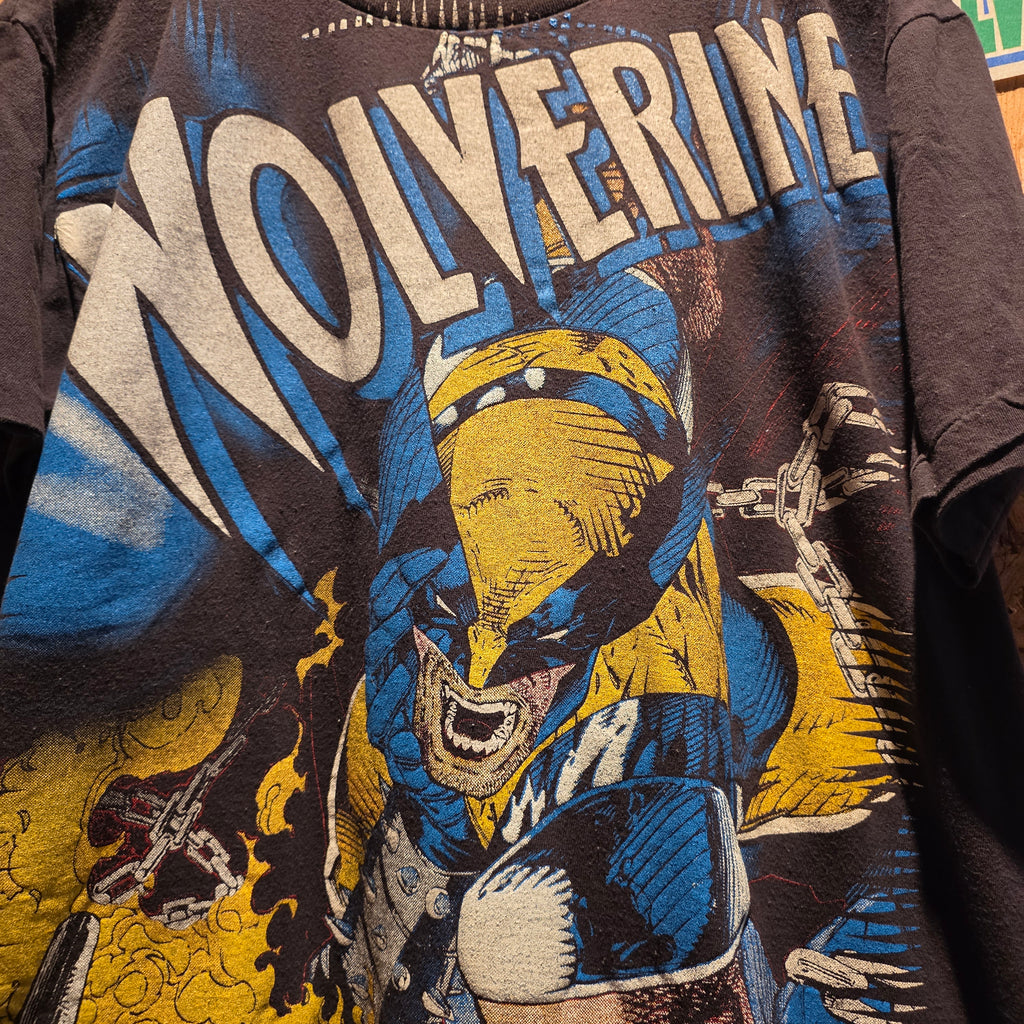 VTG 90's Wild Oats Wolverine Double Sided Graphic T-Shirt: Large