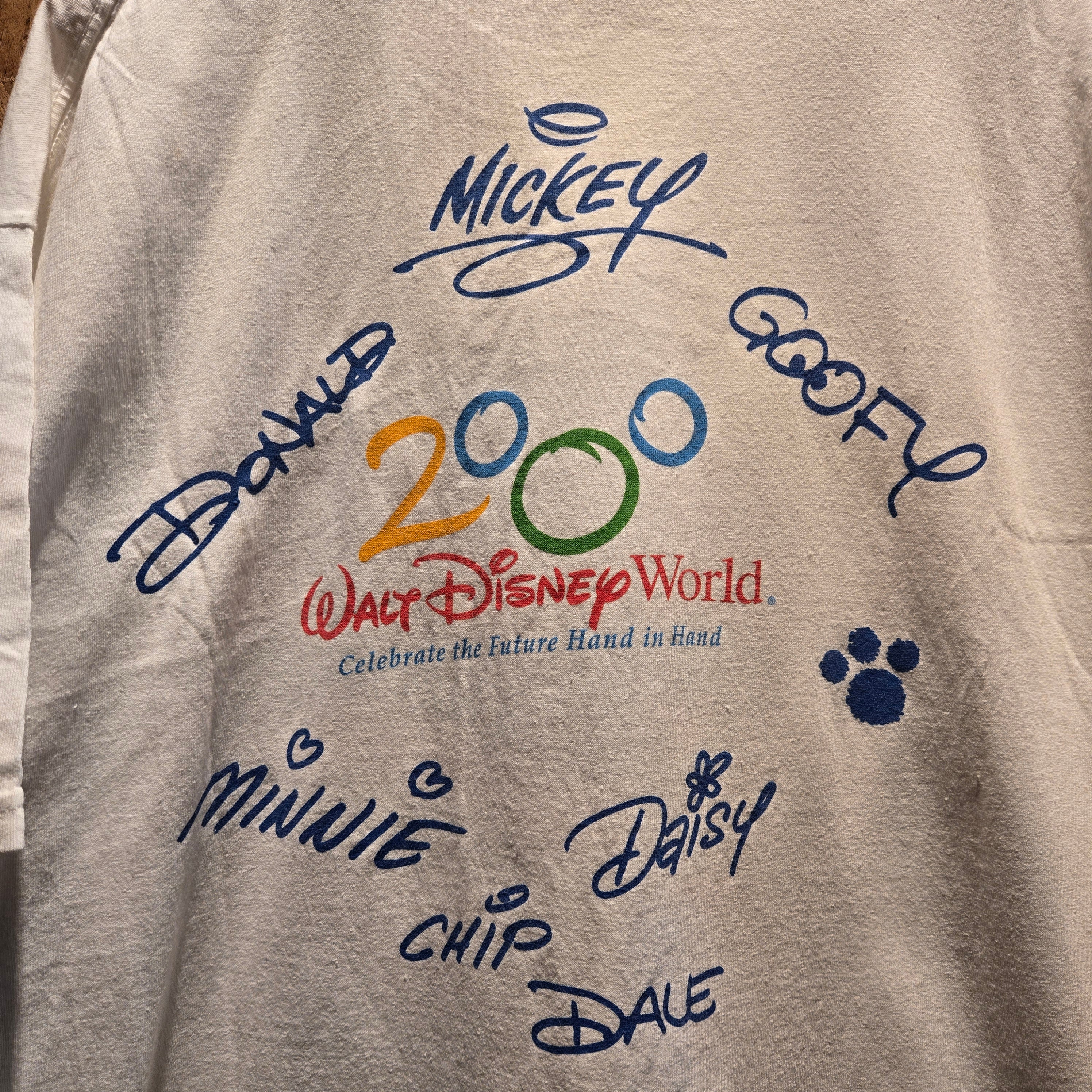 VTG 2000 Y2K Disney Mickey Mouse Minnie Mouse Doubl3 Sided T-Shirt: XL