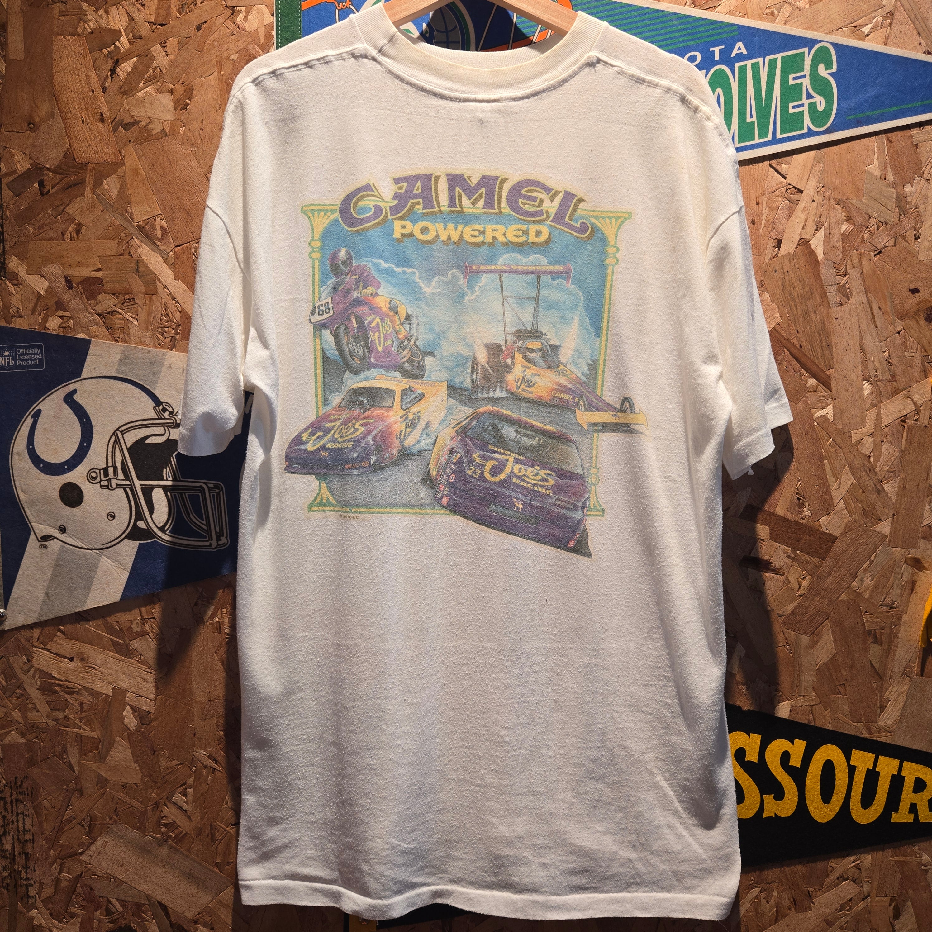 VTG 1994 Smokin Joes Racing Camel Graphic Pocket T-Shirt: XL