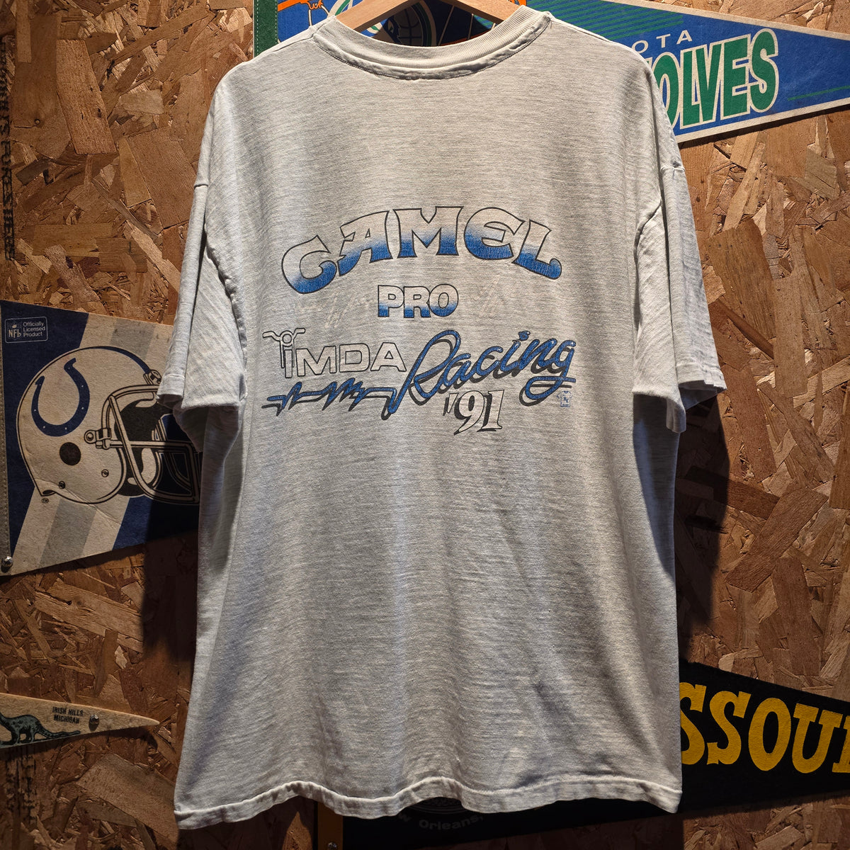 VTG 1991 Gray Camel Pro IMDA Made In USA Mens T-Shirt: XL