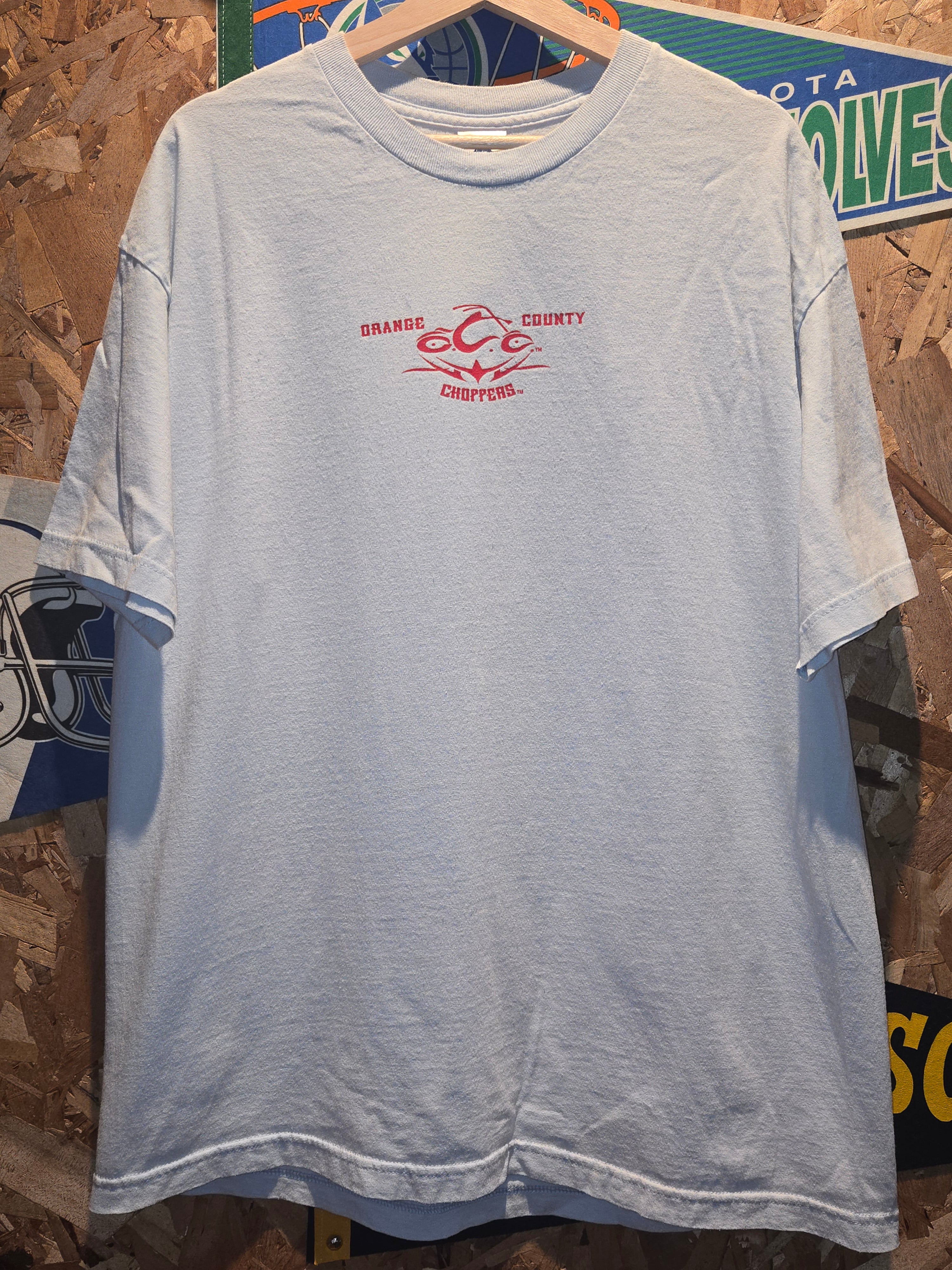 VTG 2004 Orange County Choppers Light Blue Graphic T-Shirt Sz XL