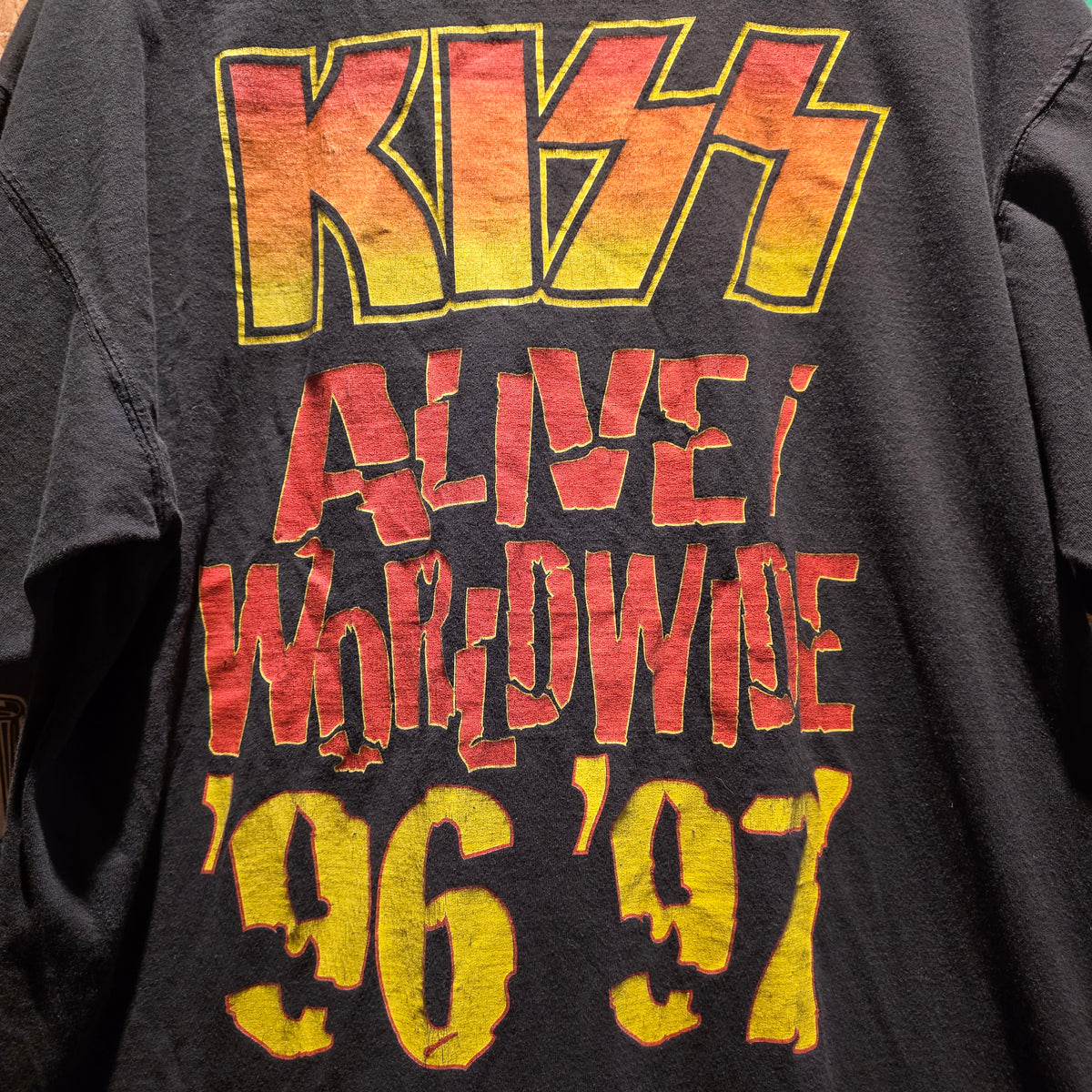VTG 96,97 Kiss Alive Worldwide TourT-Shirt Black: XL