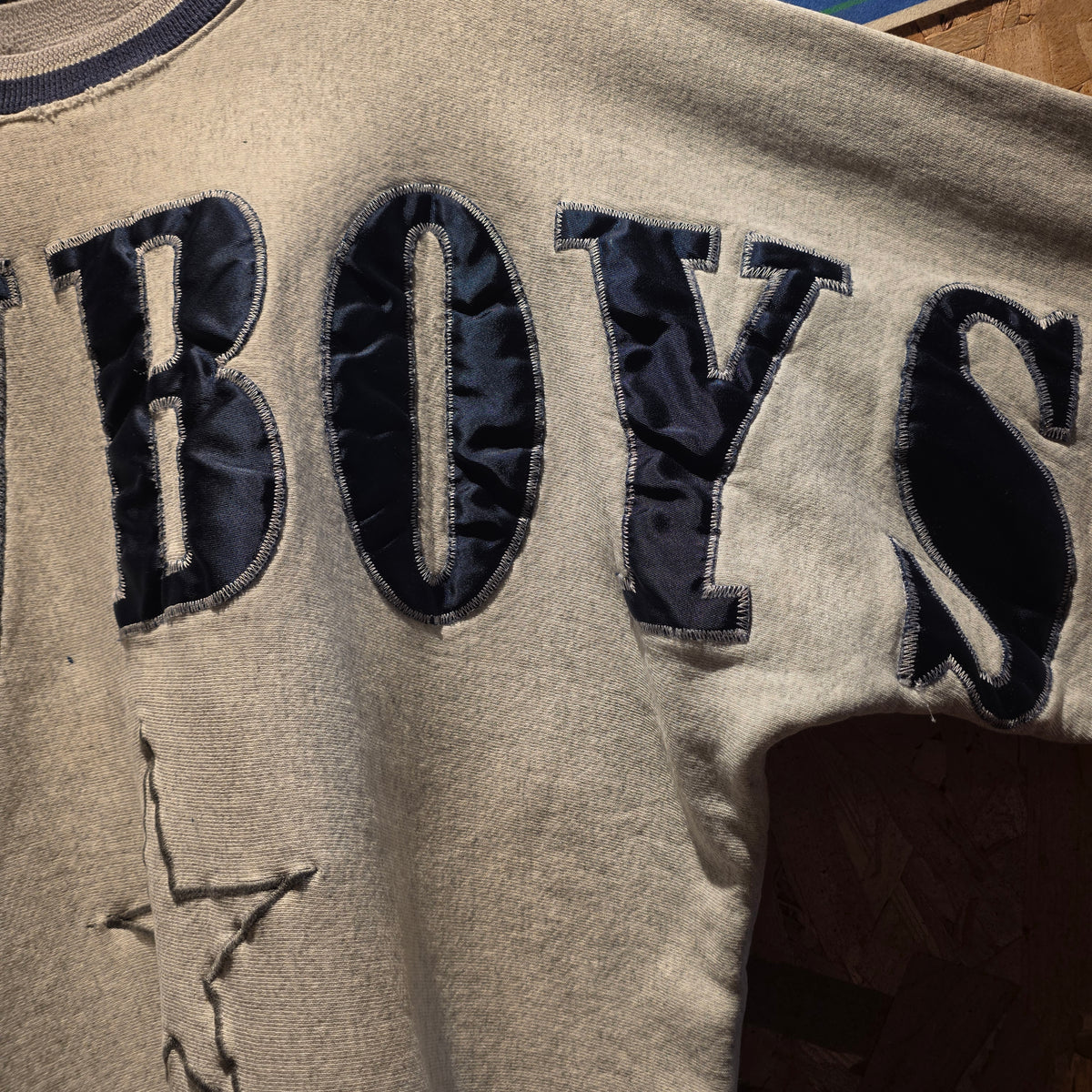 VTG Dallas Cowboys Huge Spellout Sweatshirt Grey Star