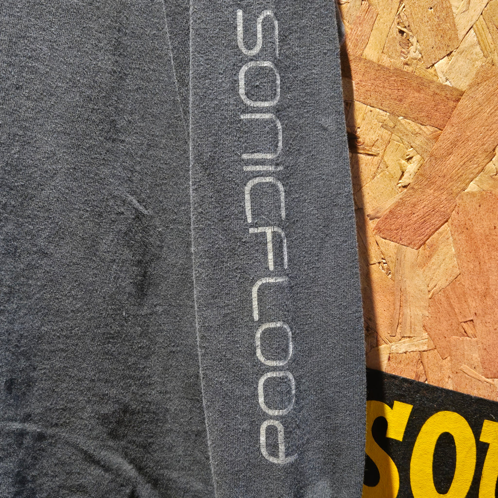 VTG Sonic Flood Band Black Long Sleeve T-Shirt: XL