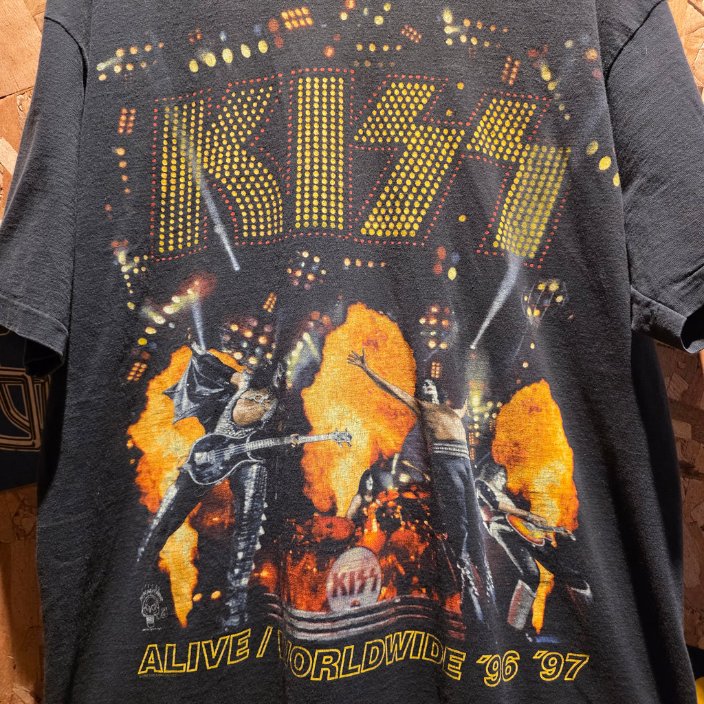 VTG 90's Kiss Alive/Worldwide Hottest Band In The World Black Tour T-Shirt: XL