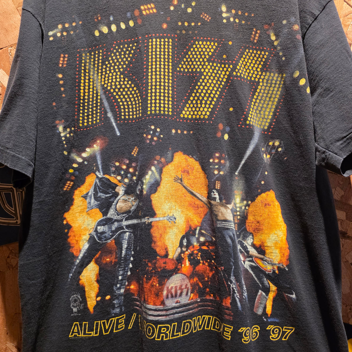 VTG 90's Kiss Alive/Worldwide Hottest Band In The World Black Tour T-Shirt: XL