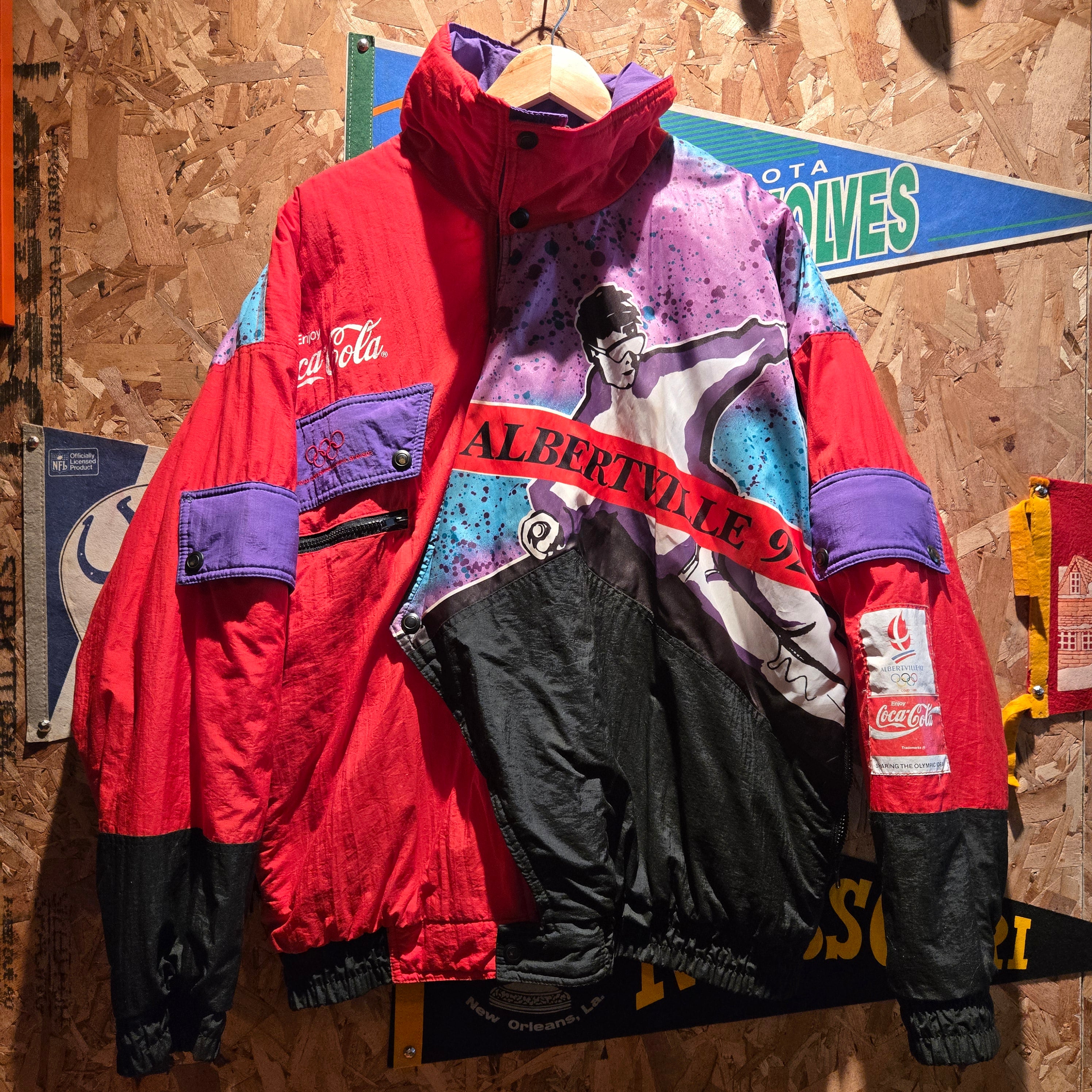 VTG Coca Cola Albertville 1992 Olympics Jacket Ski Winter Retro 90s: Large