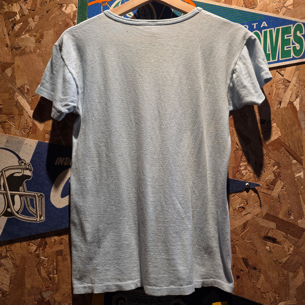 VTG 80's Chicago Band Light Blue T-Shirt: Small