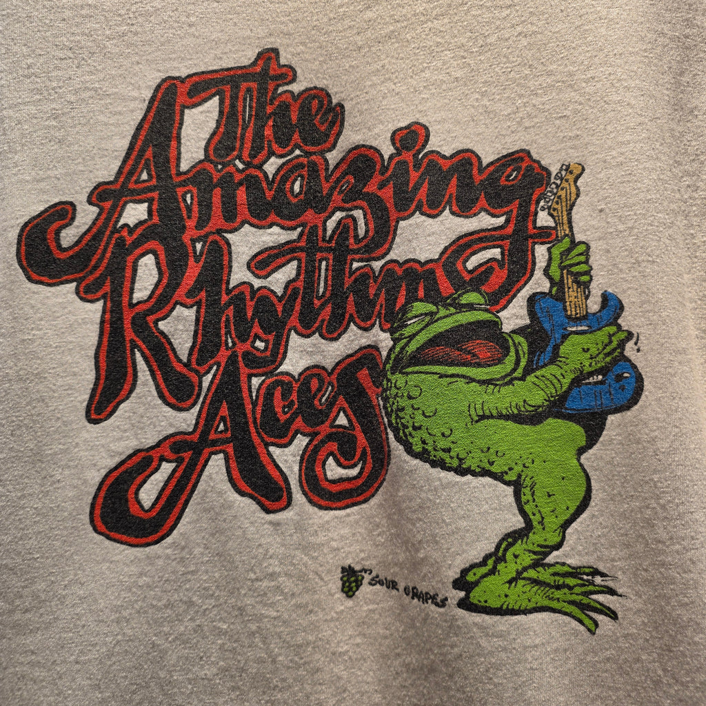 VTG The Amazing Rythem Aces Whote Graphic T-Shirt: XL