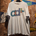 VTG 80's Adidas Double Sided Made In USA Graphic T-Shirt: XL