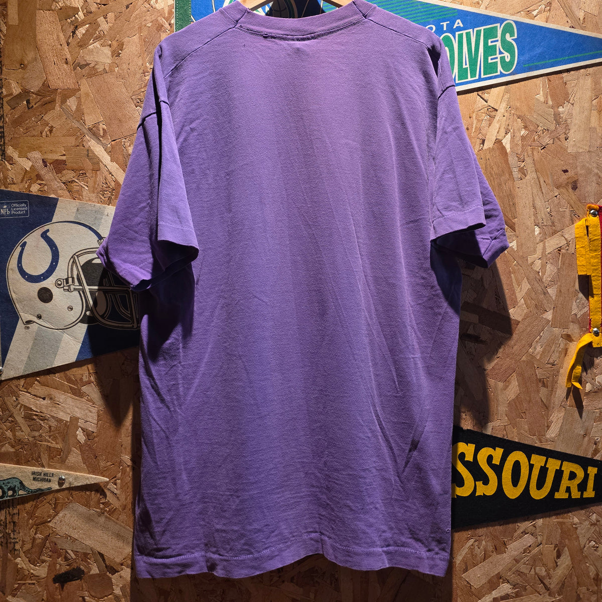 VTG University Of Evansville Aces Single Stitch Purple T-Shirt: XL