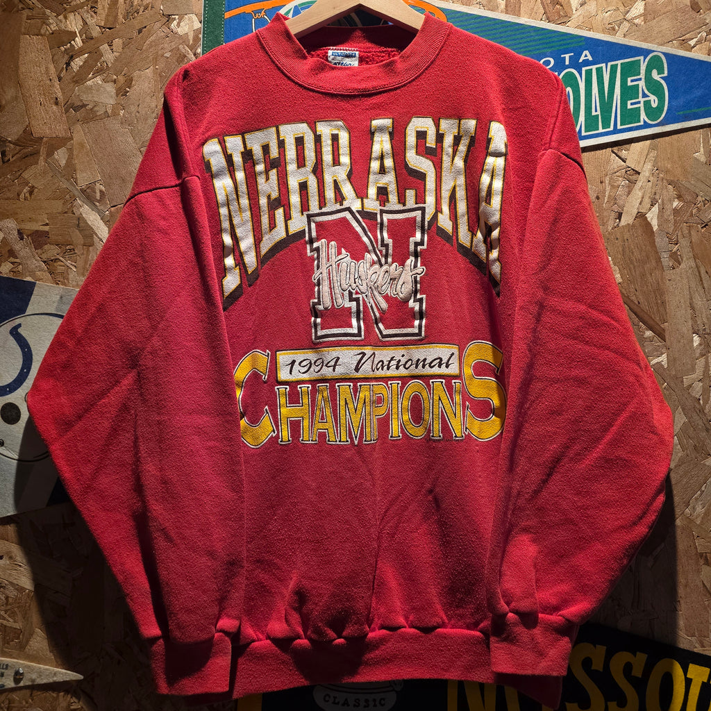 VTG 1994 Nebraska Cornhuskers National Champions Red Sweatshirt: XXL